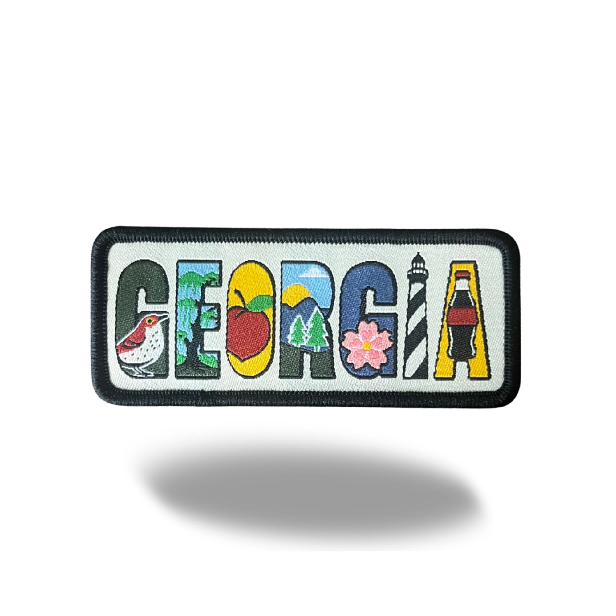 Georgia State Iron-on Embroidered Patch | USA Travel Souvenir Patch for Hats, Jackets & Backpacks