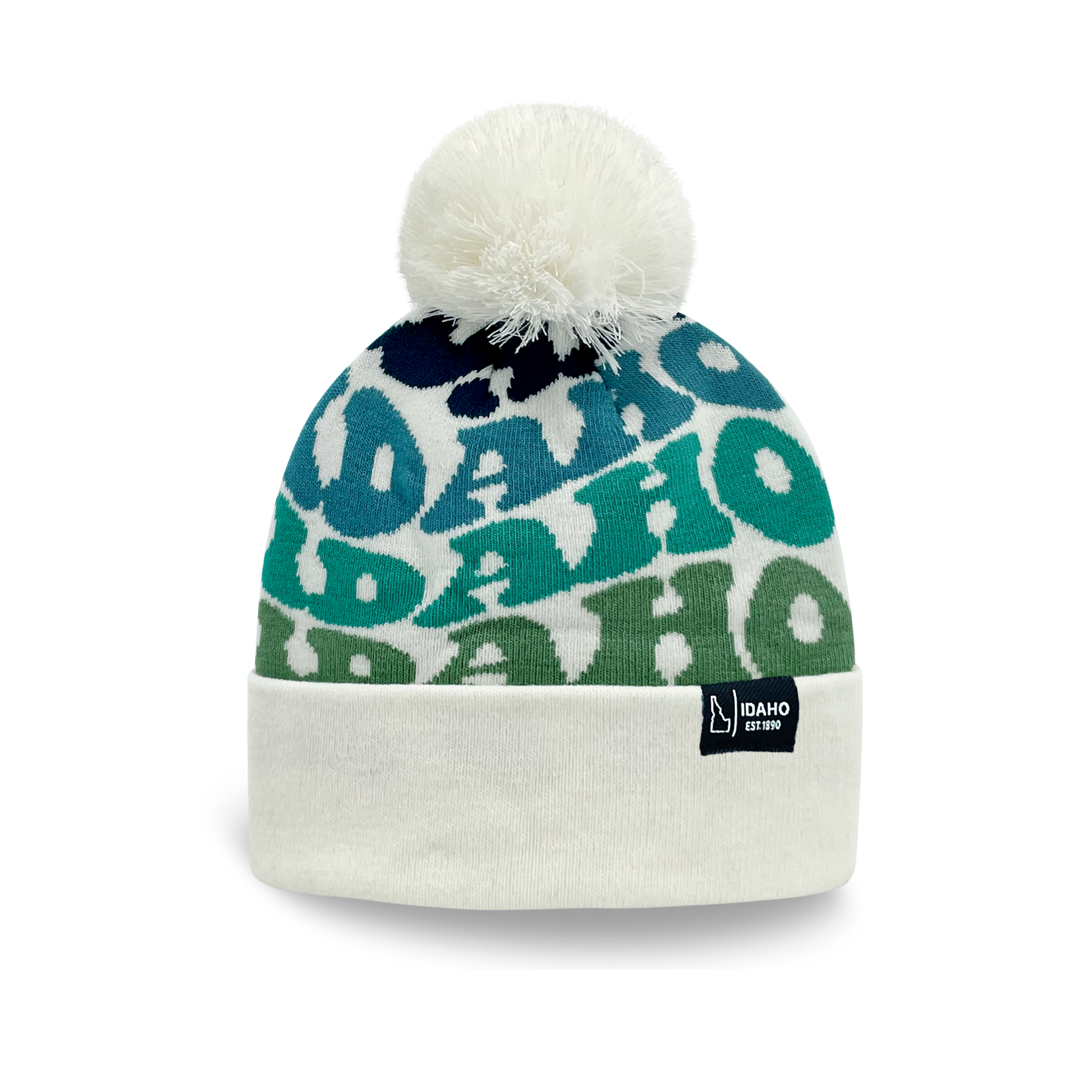 IDAHO Colorful Pom Pom Beanie - Warm Knitted Winter Hat