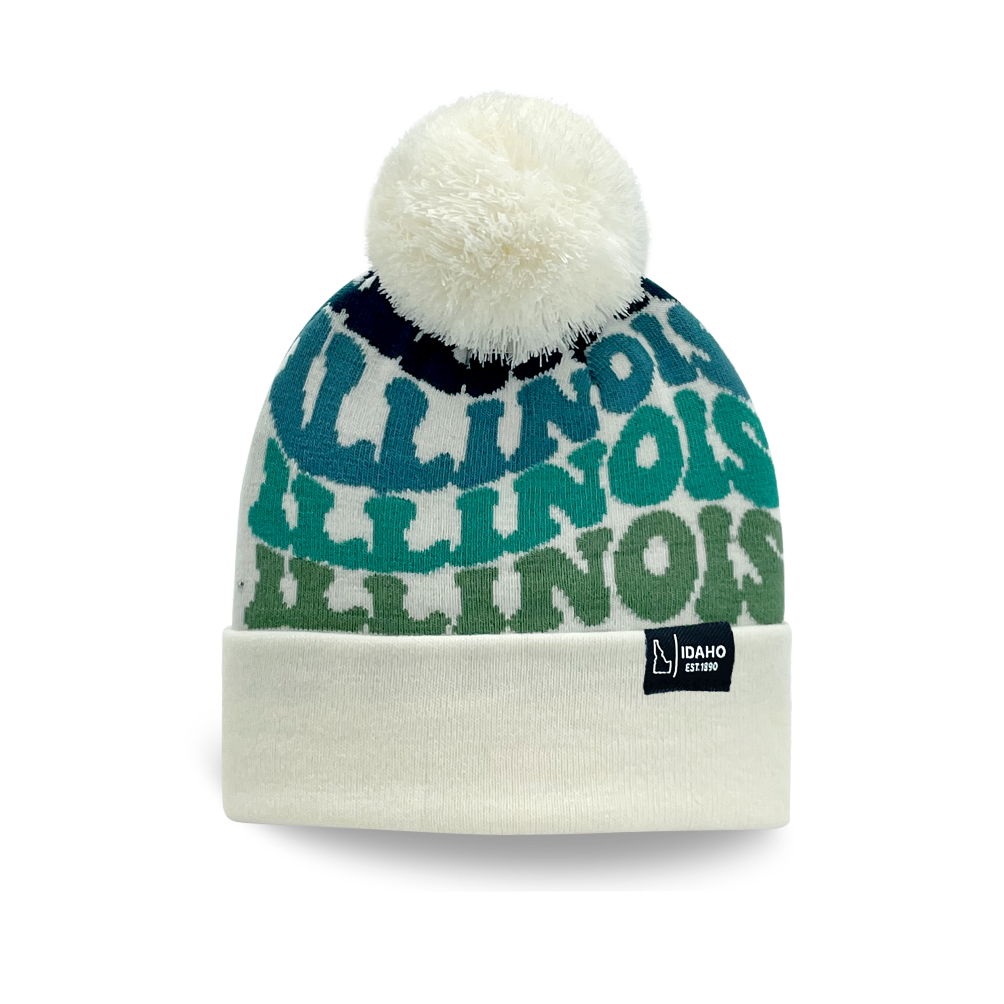 ILLINOIS Colorful Pom Pom Beanie - Warm Knitted Winter Hat