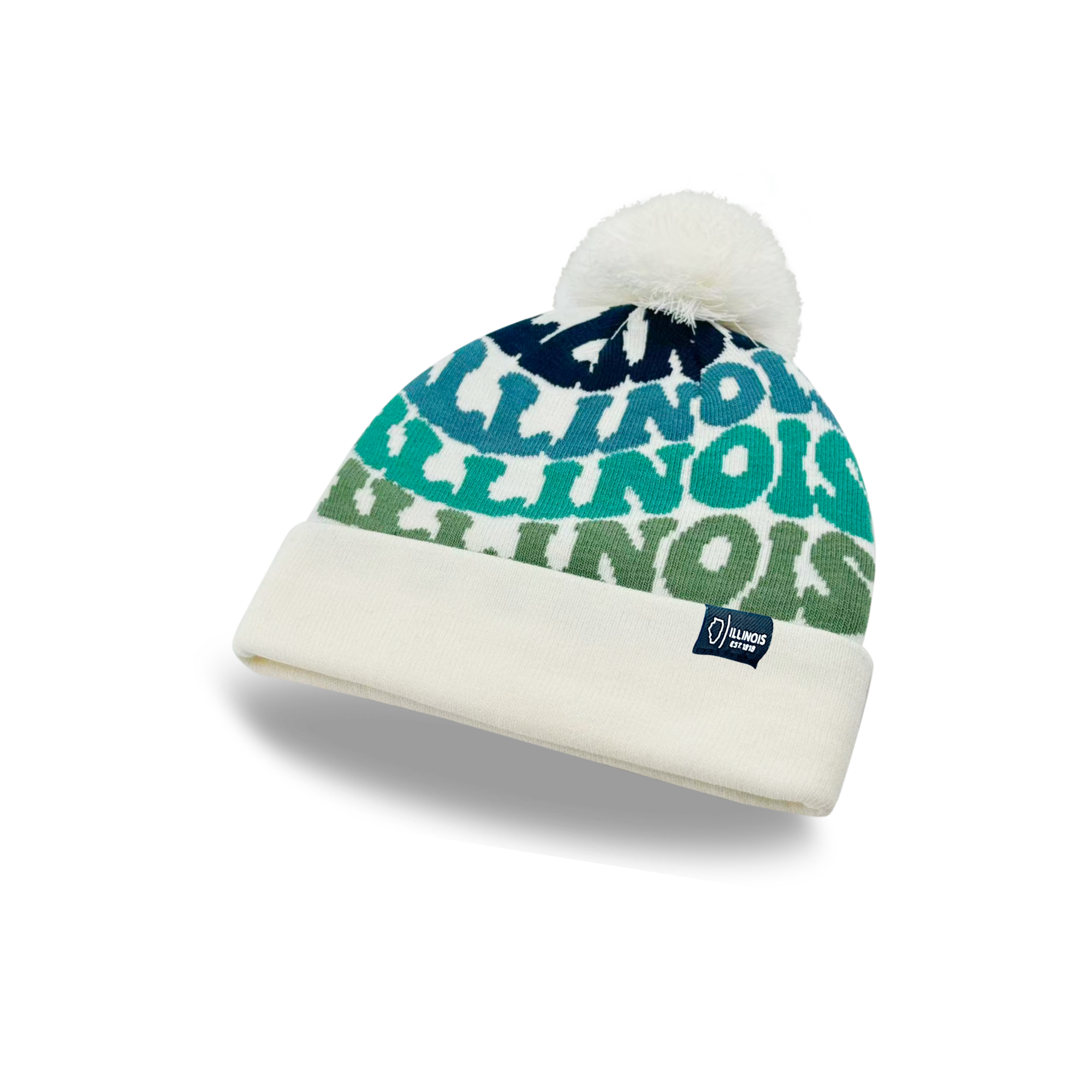 ILLINOIS Colorful Pom Pom Beanie - Warm Knitted Winter Hat