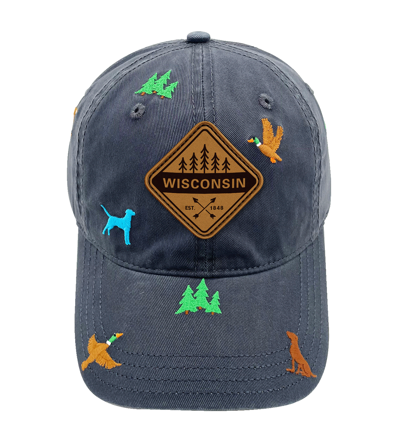 Wisconsin Outdoors Baseball Cap - Adventure Embroidered Wildlife Hunting Fishing Hat