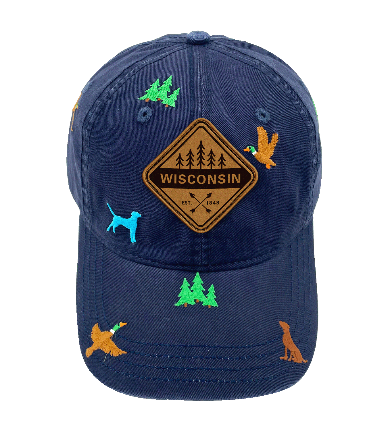 Wisconsin Outdoors Baseball Cap - Adventure Embroidered Wildlife Hunting Fishing Hat