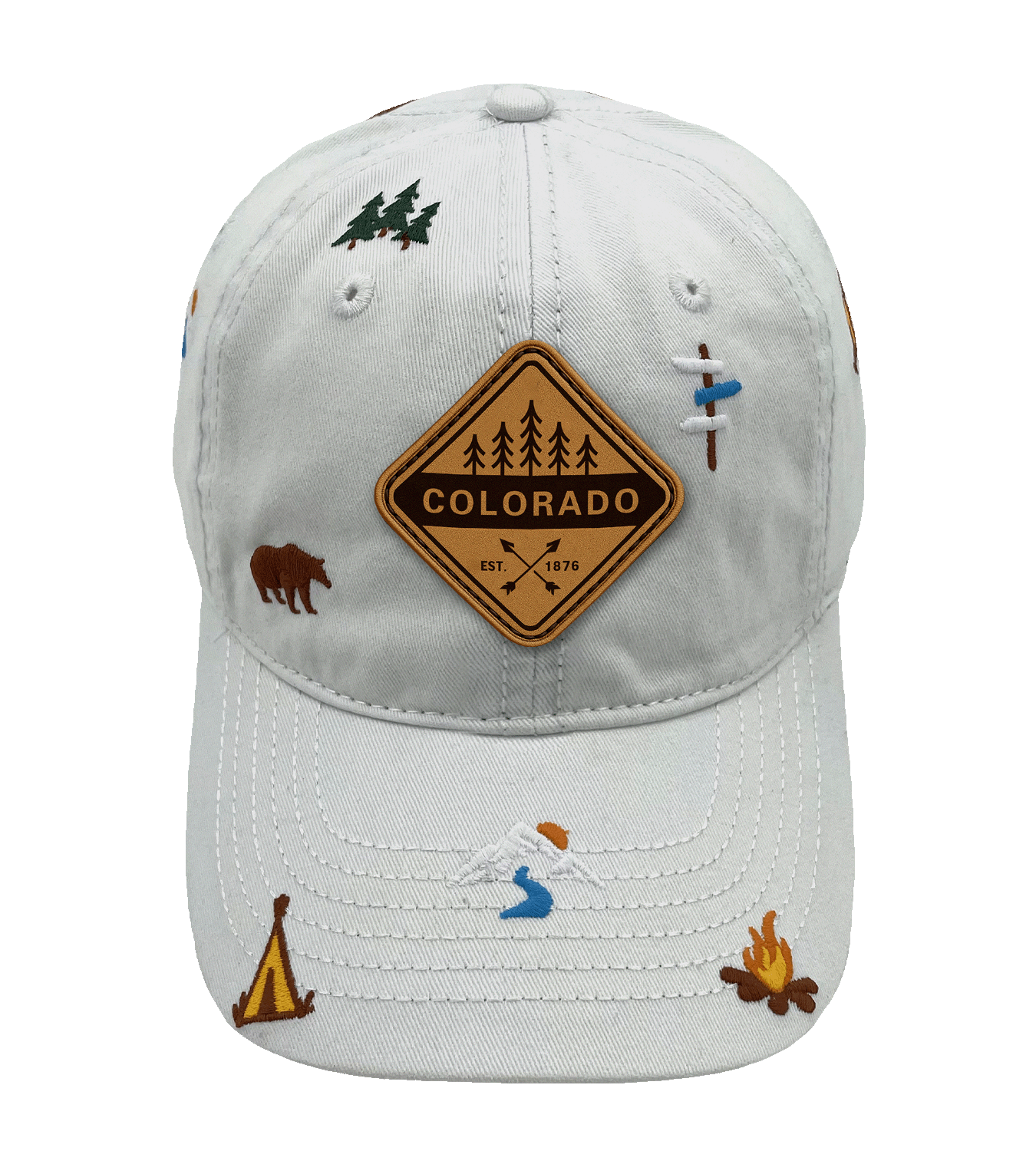 Colorado Outdoor Adventure Baseball Cap for Hikers, Campers, and Travelers