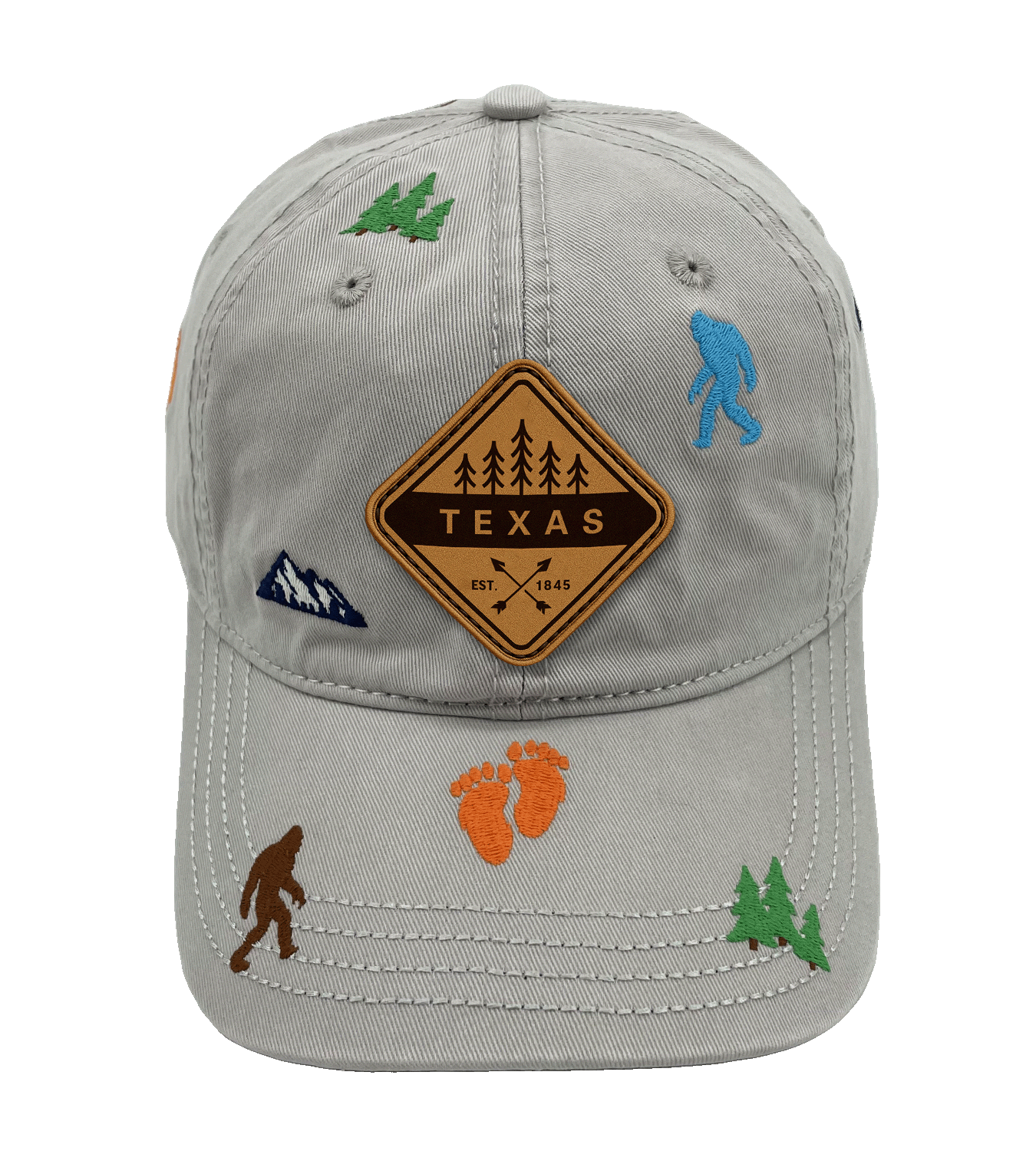 Texas Bigfoot Adventure Baseball Cap for Hikers, Campers, and Outdoor Explorers