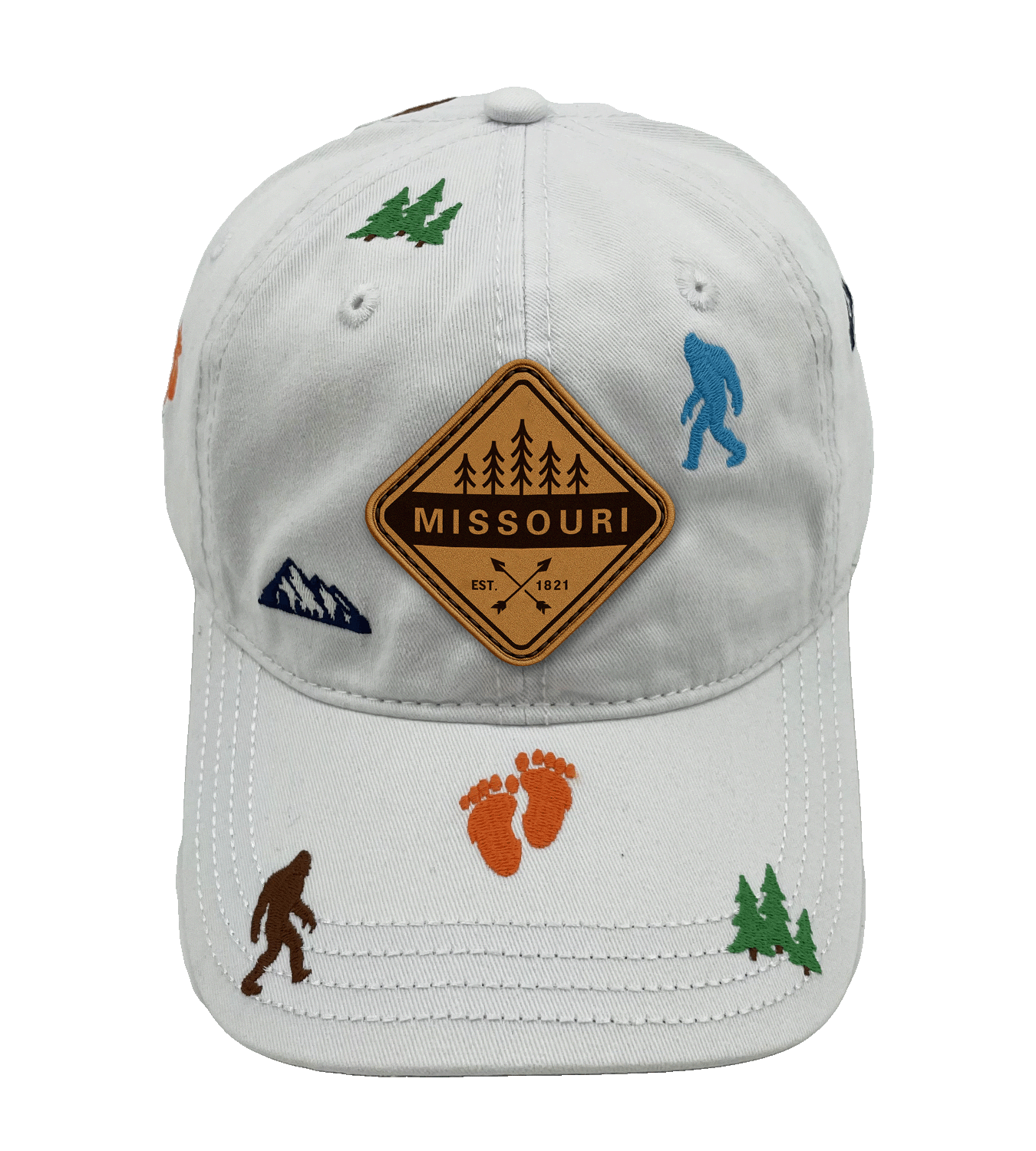 Missouri Bigfoot Adventure Baseball Cap for Hikers, Campers, and Nature Explorers