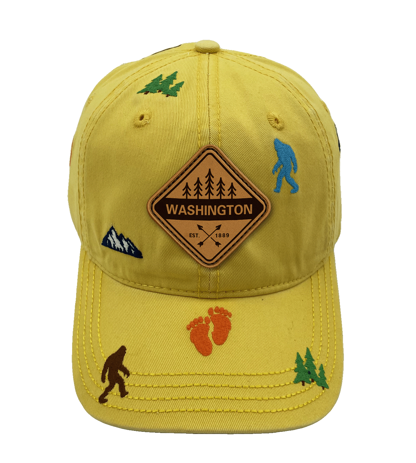 Washington Bigfoot Adventure Baseball Cap for Hikers, Campers, and Nature Lovers