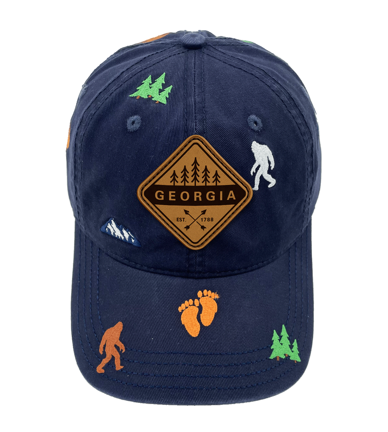 Georgia Bigfoot Adventure Baseball Cap for Hikers, Campers, and Nature Explorers