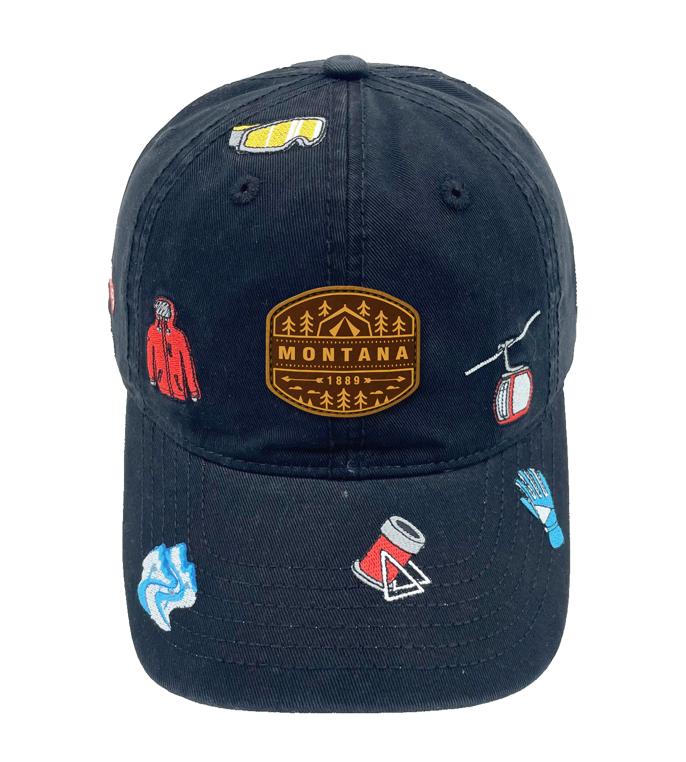 Big Sky & Whitefish Montana Embroidered Baseball Cap ¨C Adventure Hat