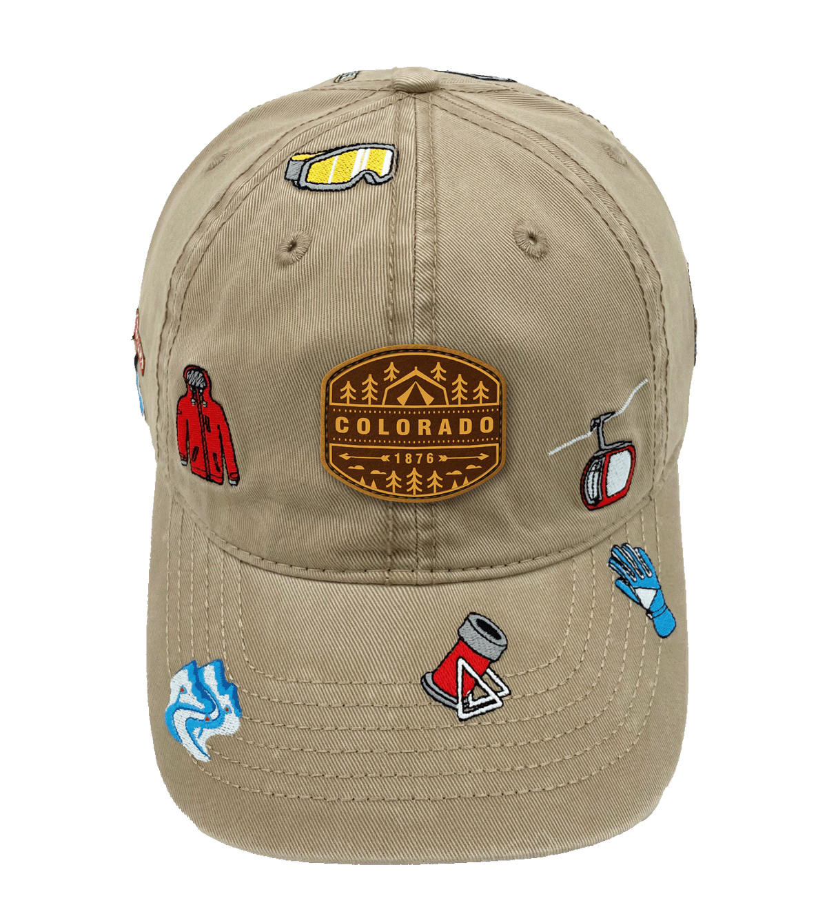 Vail & Breckenridge Colorado Embroidered Baseball Cap | Ski Resort Hat