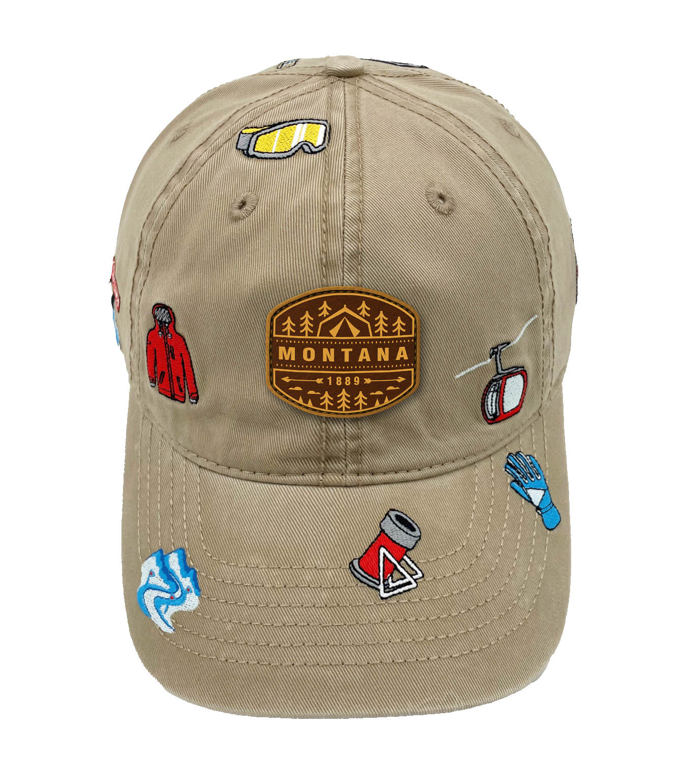 Big Sky & Whitefish Montana Embroidered Baseball Cap ¨C Adventure Hat