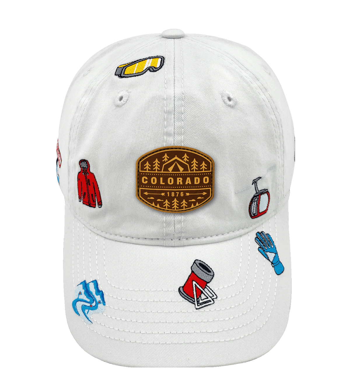 Vail & Breckenridge Colorado Embroidered Baseball Cap | Ski Resort Hat