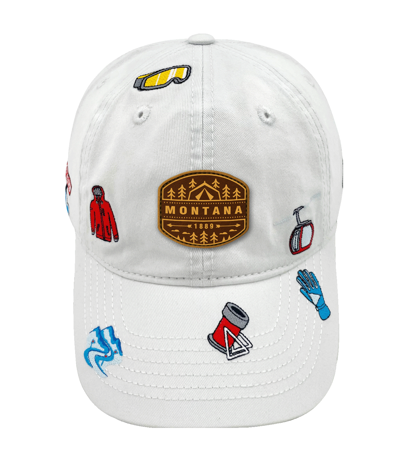 Big Sky & Whitefish Montana Embroidered Baseball Cap ¨C Adventure Hat