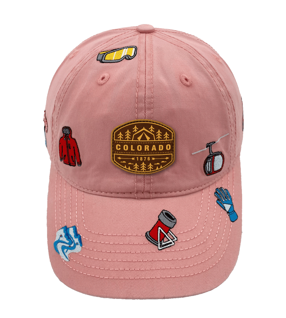 Vail & Breckenridge Colorado Embroidered Baseball Cap | Ski Resort Hat
