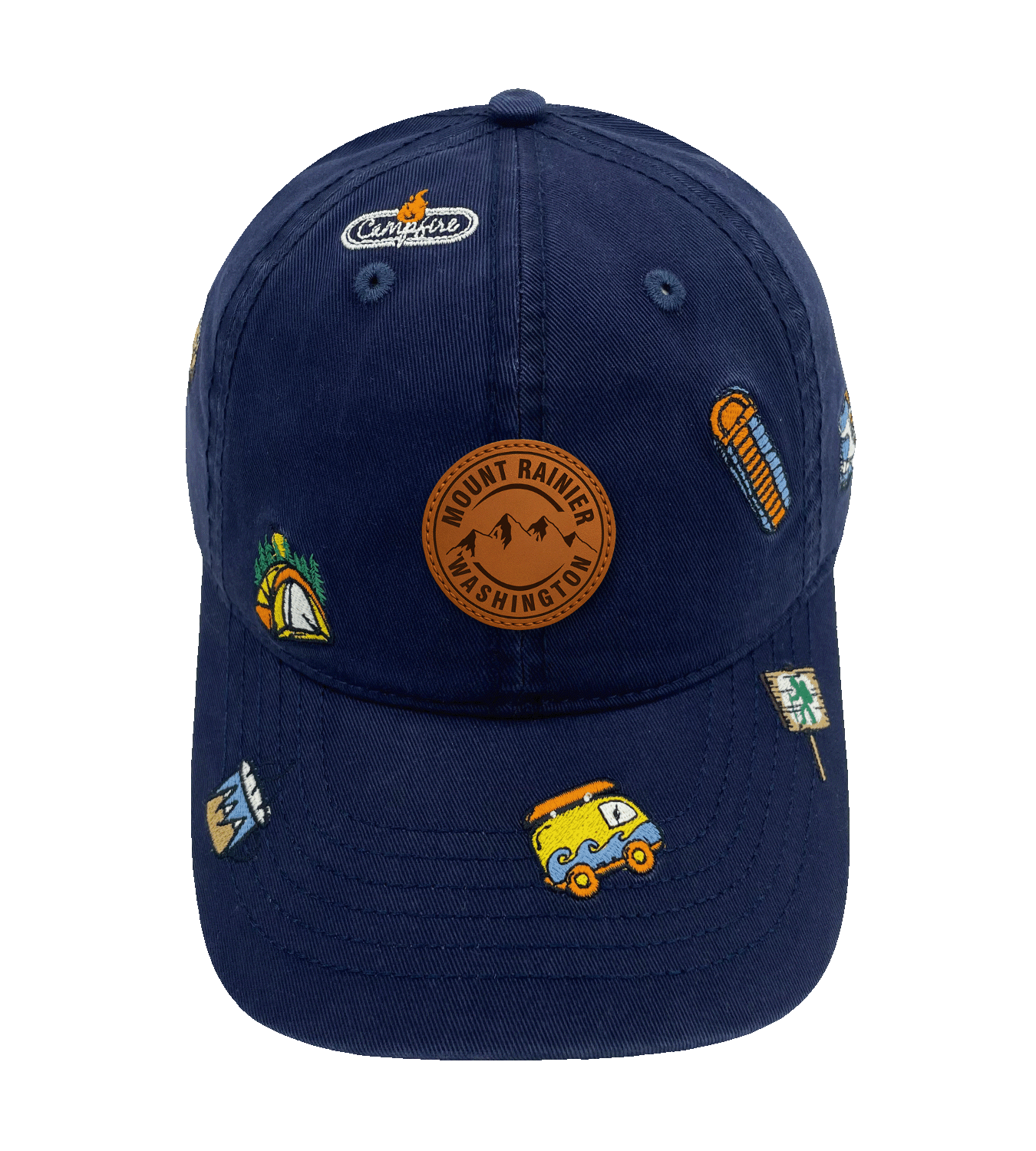 Washington Mount Rainier Camping Embroidered Baseball Cap ¨C Outdoor Adventure Travel Hiking Hat