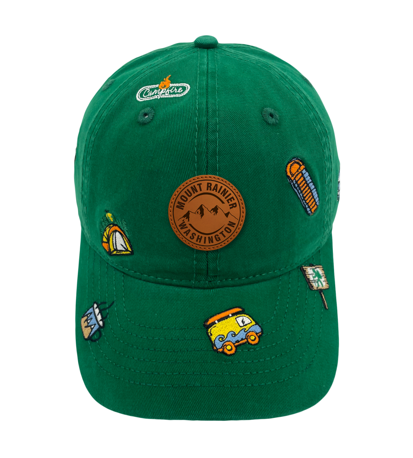 Washington Mount Rainier Camping Embroidered Baseball Cap ¨C Outdoor Adventure Travel Hiking Hat