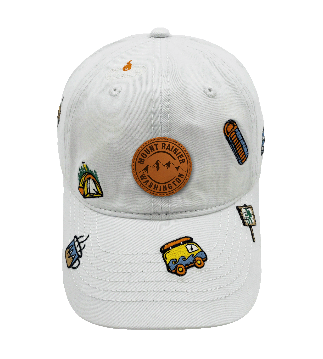 Washington Mount Rainier Camping Embroidered Baseball Cap ¨C Outdoor Adventure Travel Hiking Hat