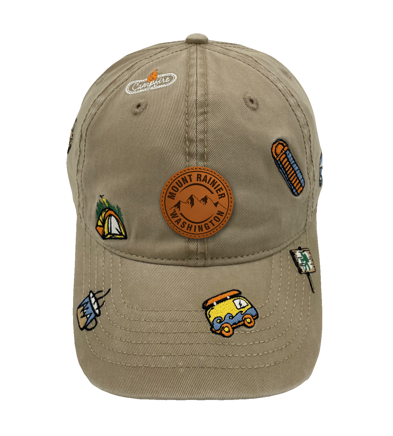 Washington Mount Rainier Camping Embroidered Baseball Cap ¨C Outdoor Adventure Travel Hiking Hat