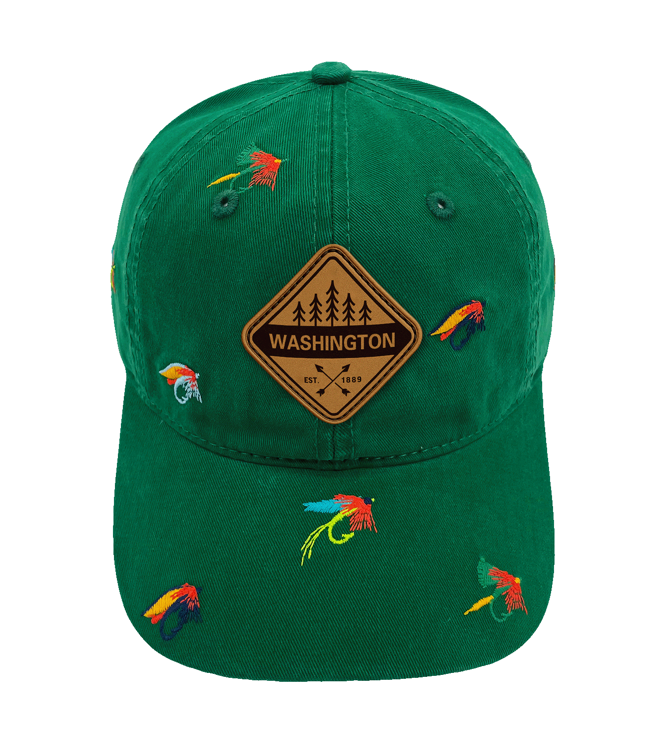 Washington Fly Fishing Embroidered Baseball Cap ¨C Outdoor Adventure Nature Travel Hat