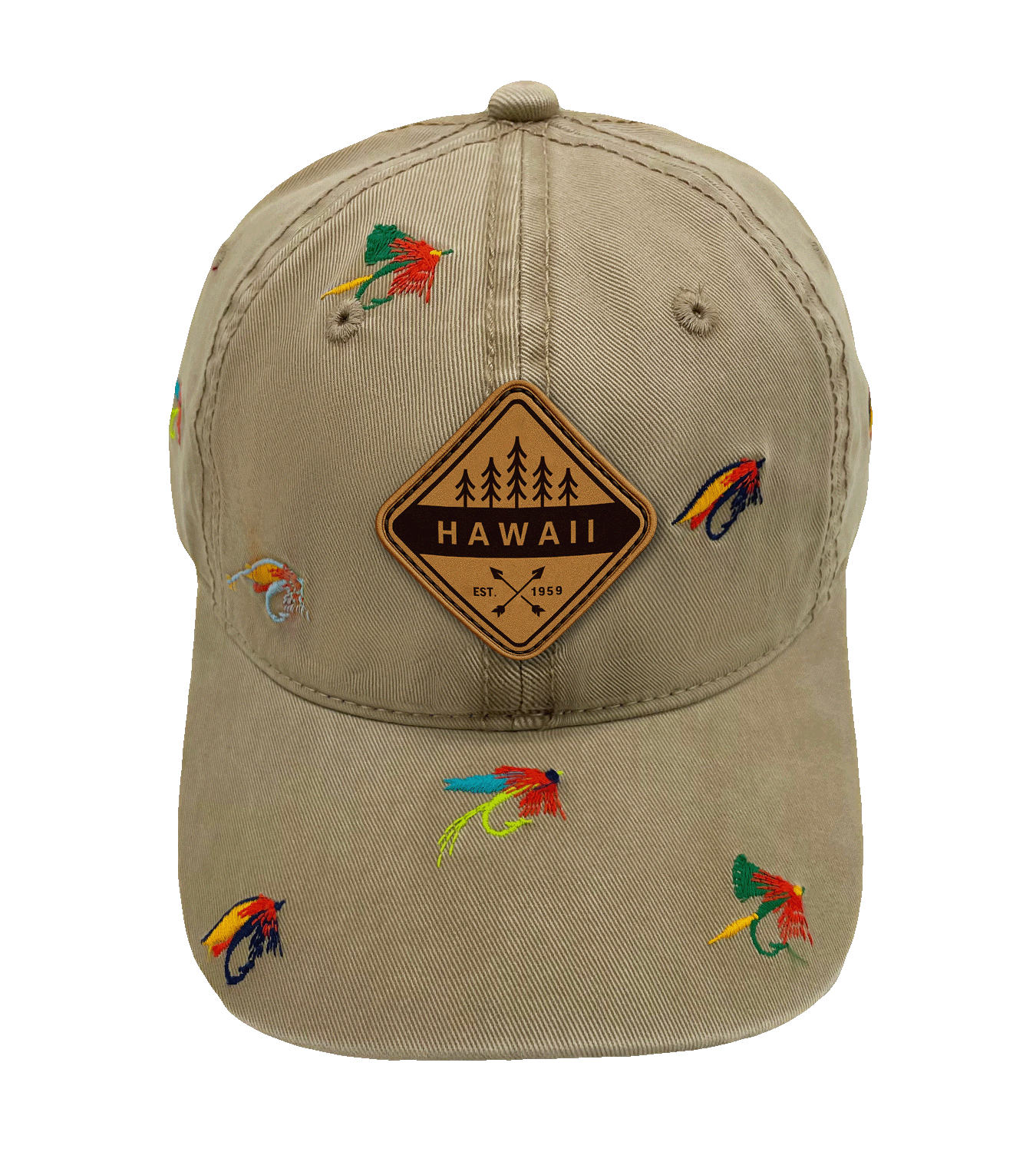Hawaii Fly Fishing Embroidered Baseball Cap ¨C Outdoor Adventure Island Travel Hat