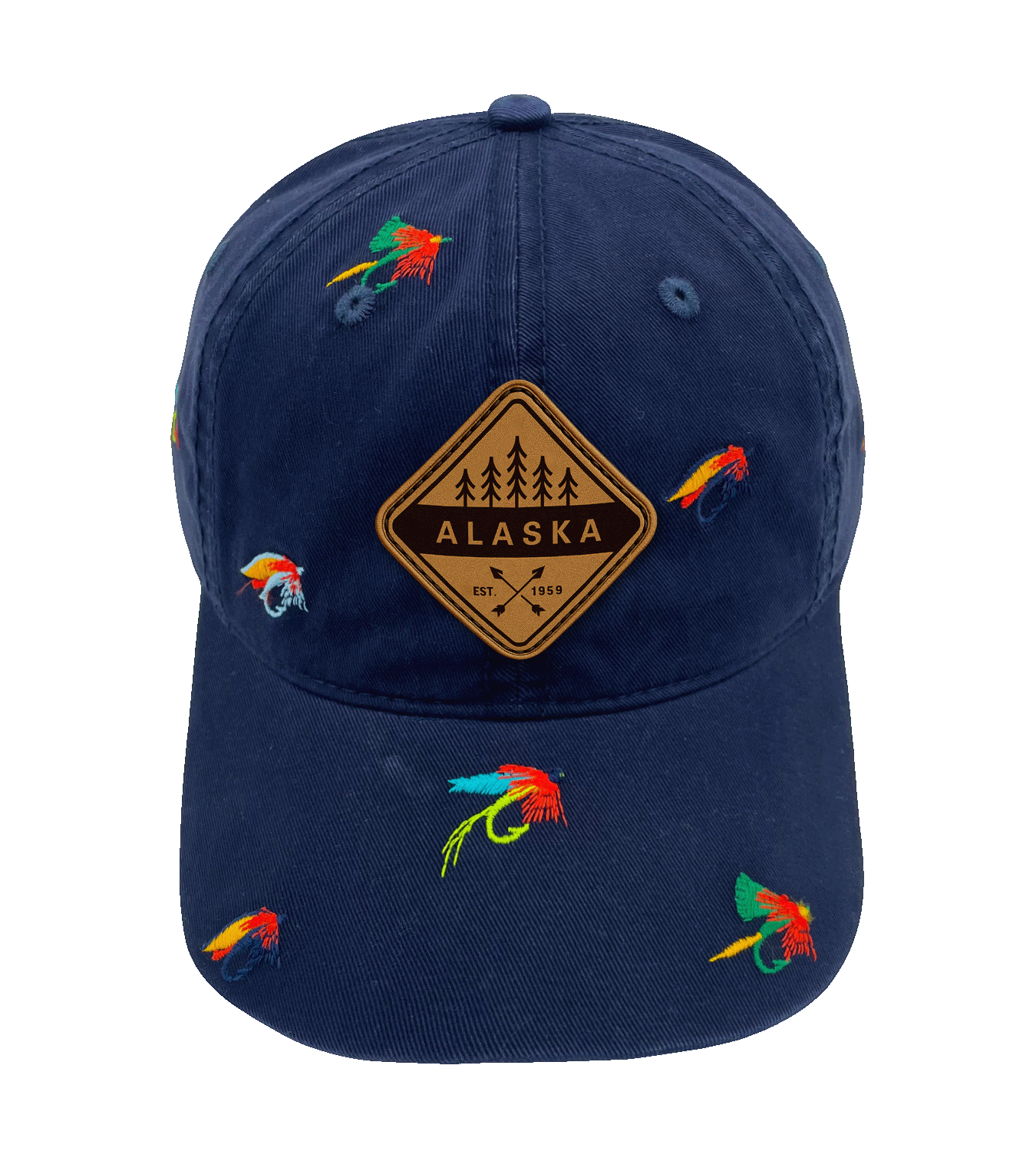 Alaska Fly Fishing Embroidered Baseball Cap ¨C Outdoor Adventure Nature Travel Hat