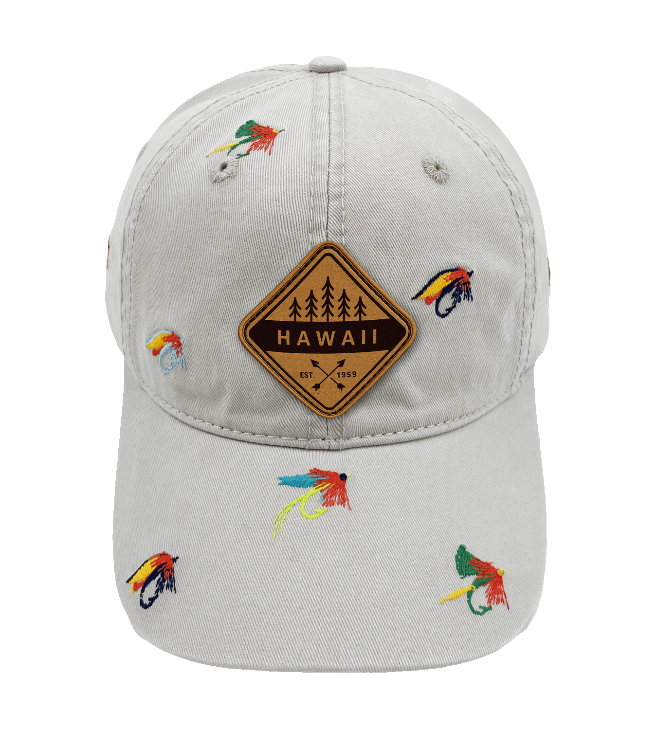 Hawaii Fly Fishing Embroidered Baseball Cap ¨C Outdoor Adventure Island Travel Hat