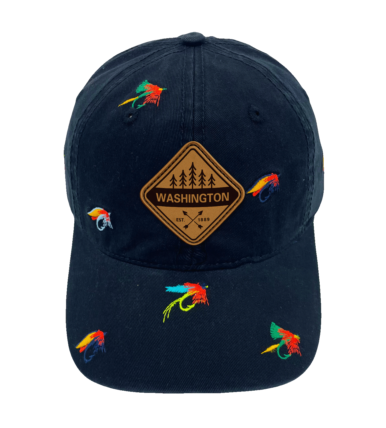 Washington Fly Fishing Embroidered Baseball Cap ¨C Outdoor Adventure Nature Travel Hat