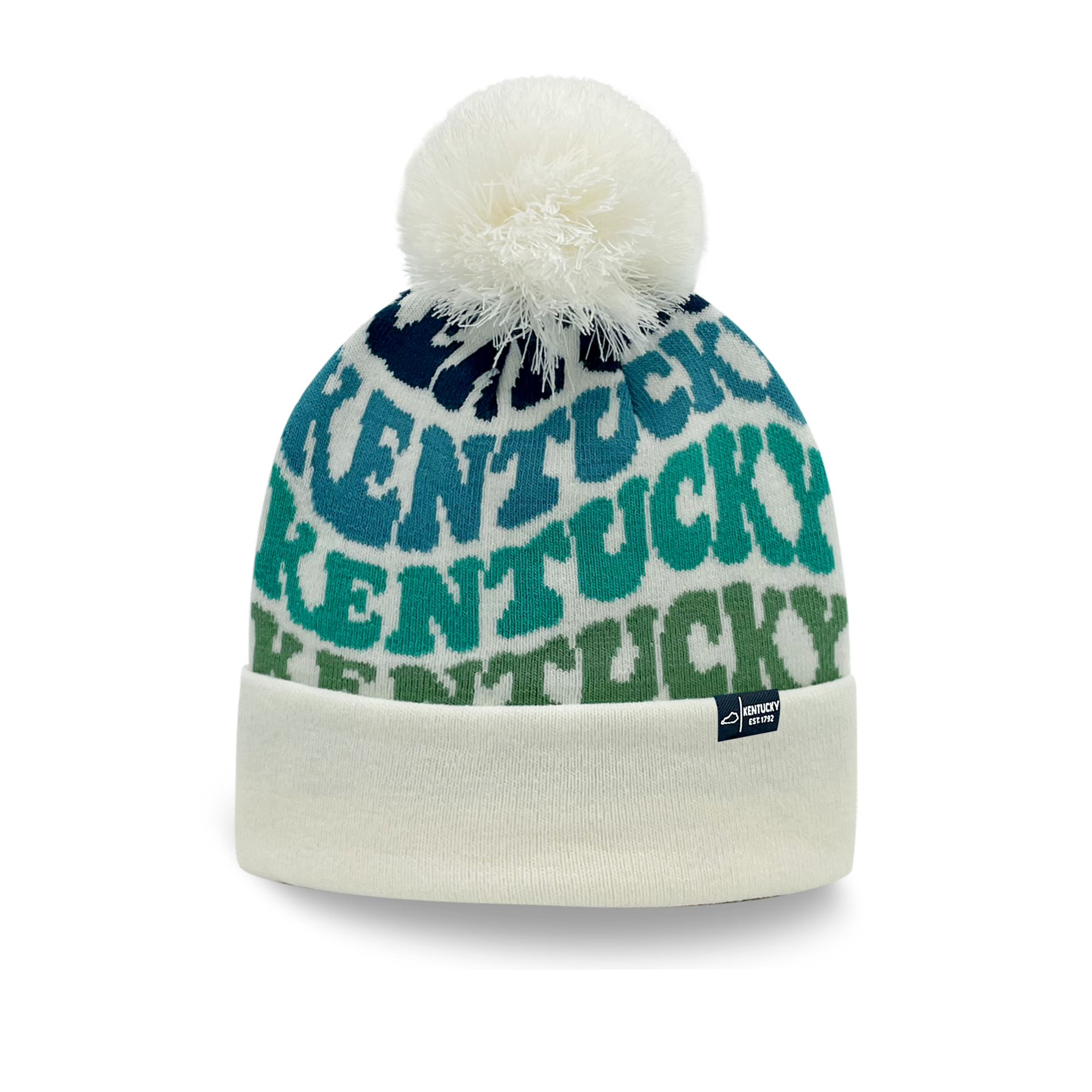 KENTUCKY Colorful Pom Pom Beanie - Warm Knitted Winter Hat