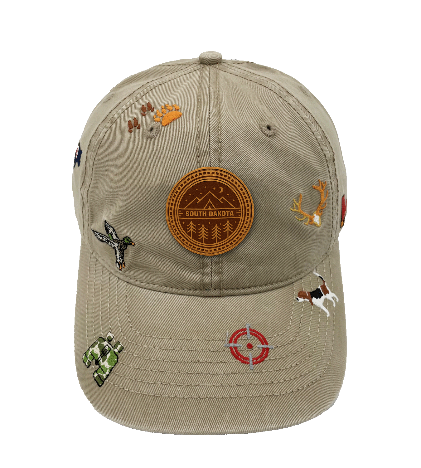 South Dakota Outdoor Embroidered Baseball Cap, Hunting Wildlife Hat for Nature Lovers