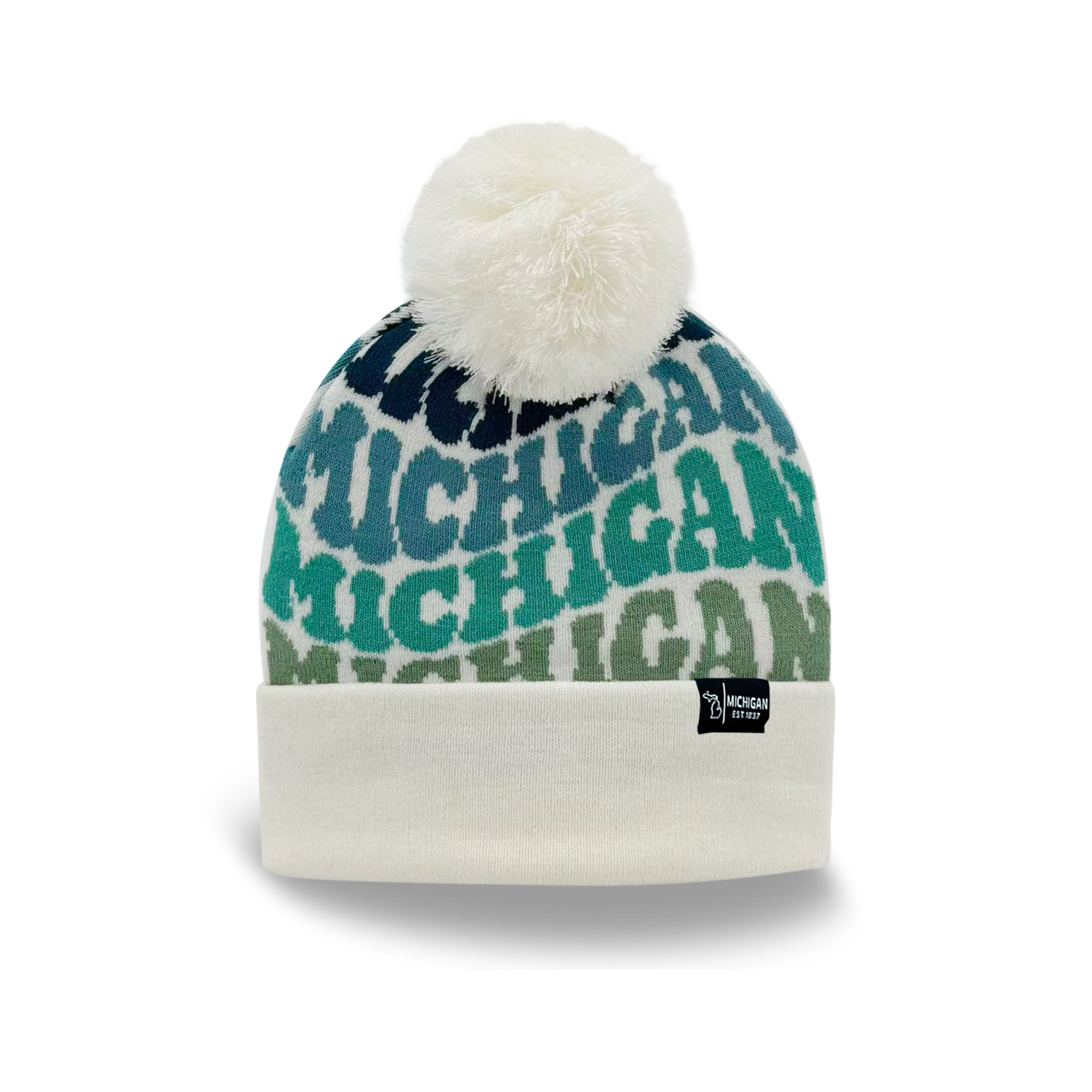 MICHIGAN Colorful Pom Pom Beanie - Warm Knitted Winter Hat