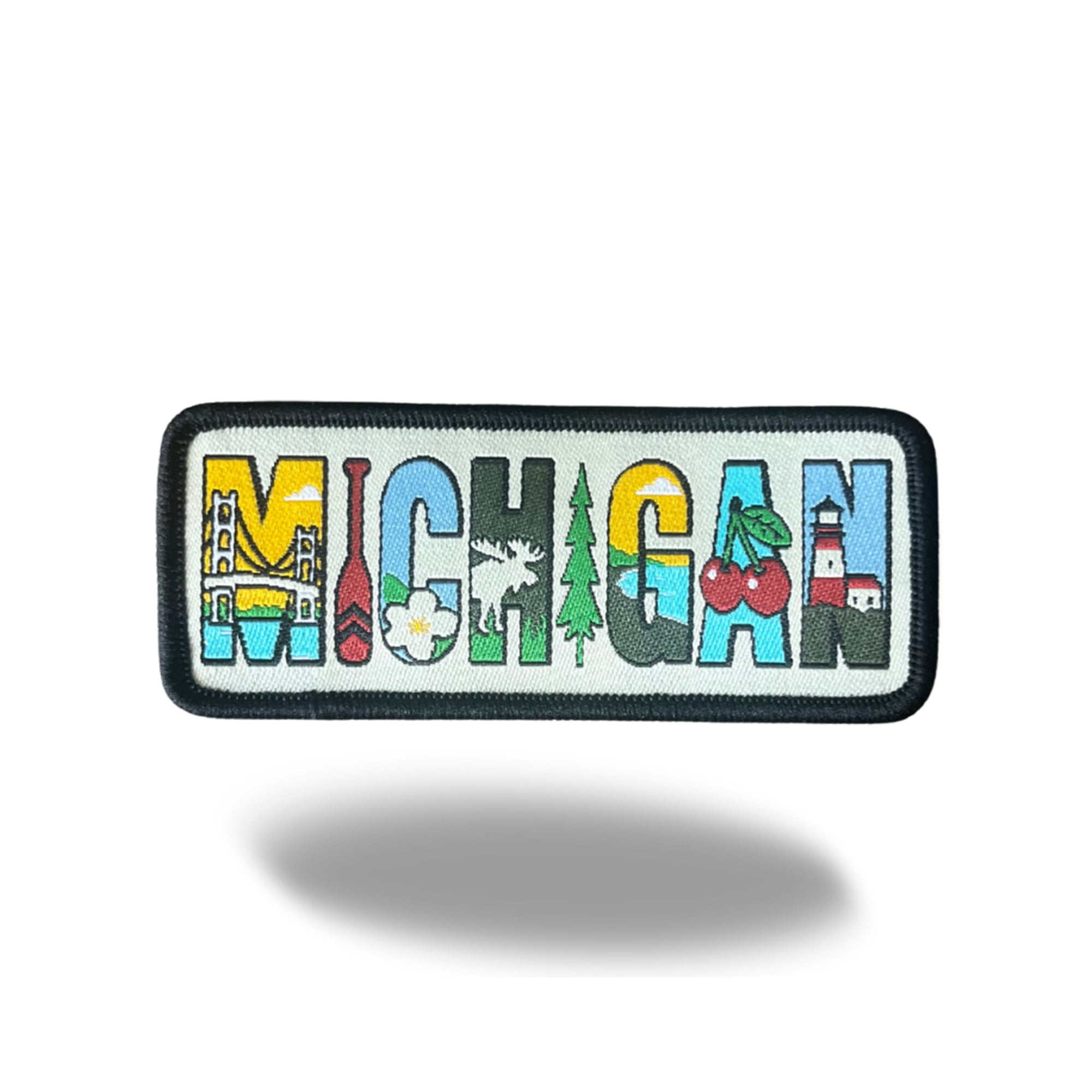 Michigan State Iron-on Embroidered Patch | USA Travel Souvenir Patch for Hats, Jackets & Backpacks