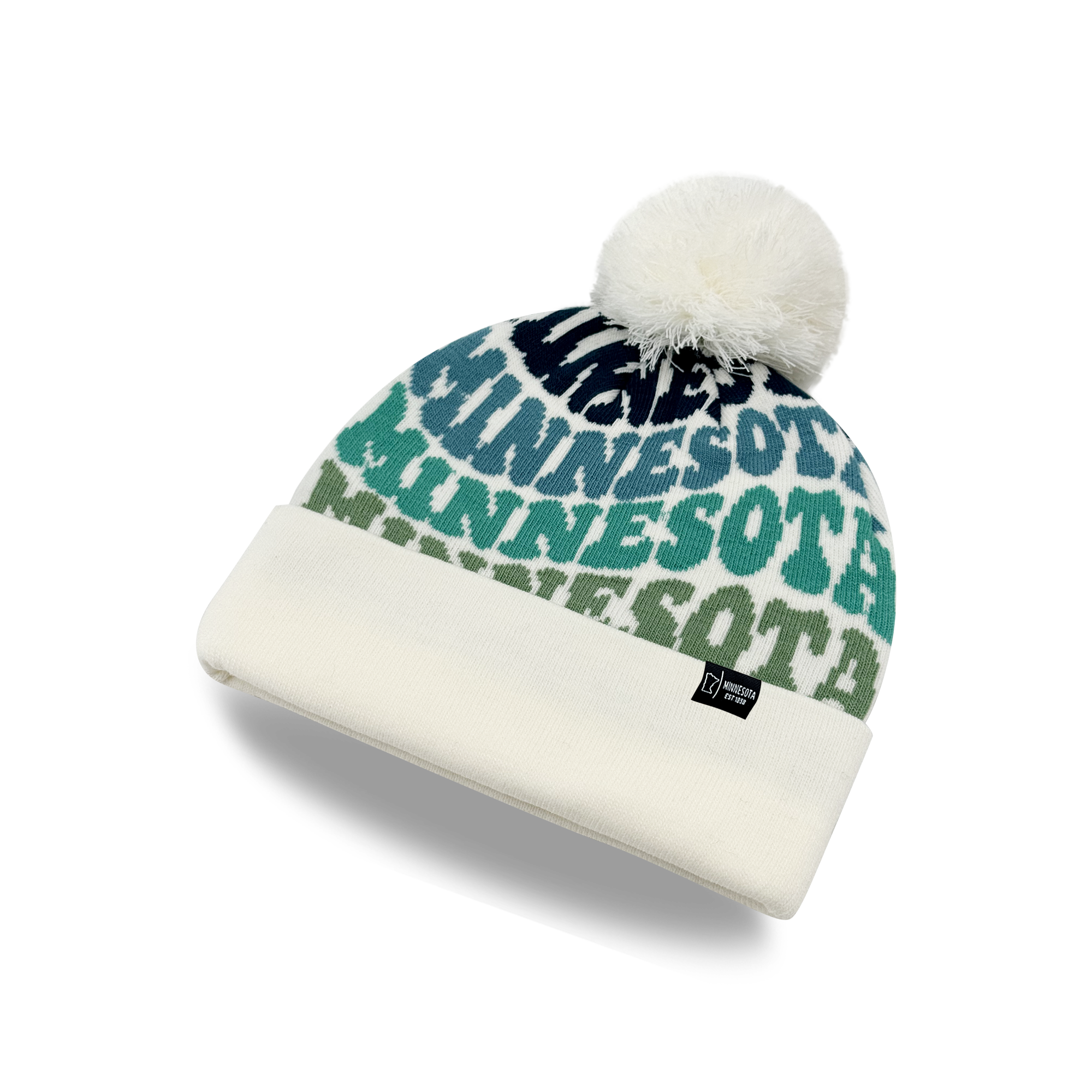 MINNESOTA Colorful Pom Pom Beanie - Warm Knitted Winter Hat