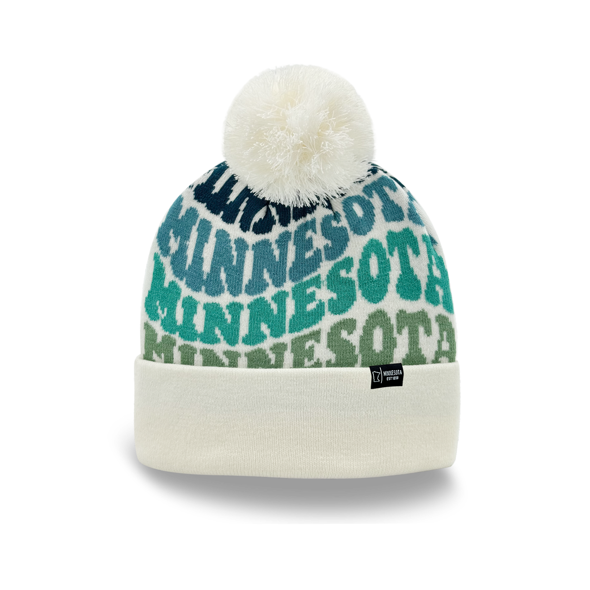 MINNESOTA Colorful Pom Pom Beanie - Warm Knitted Winter Hat