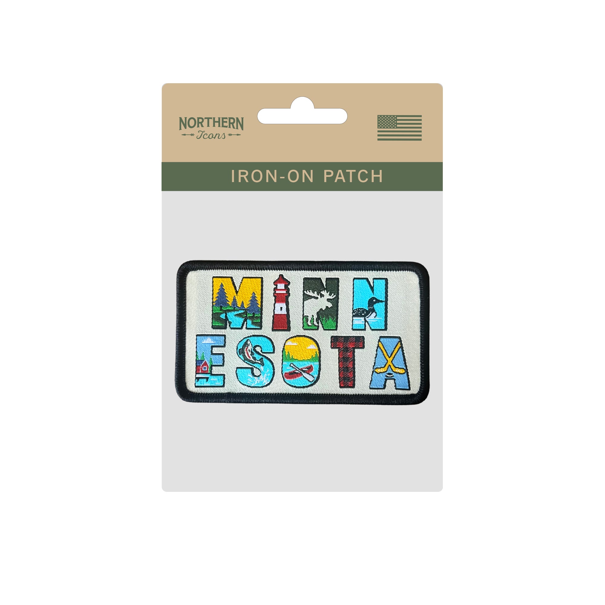 Minnesota State Iron-on Embroidered Patch | USA Travel Souvenir Patch for Hats, Jackets & Backpacks