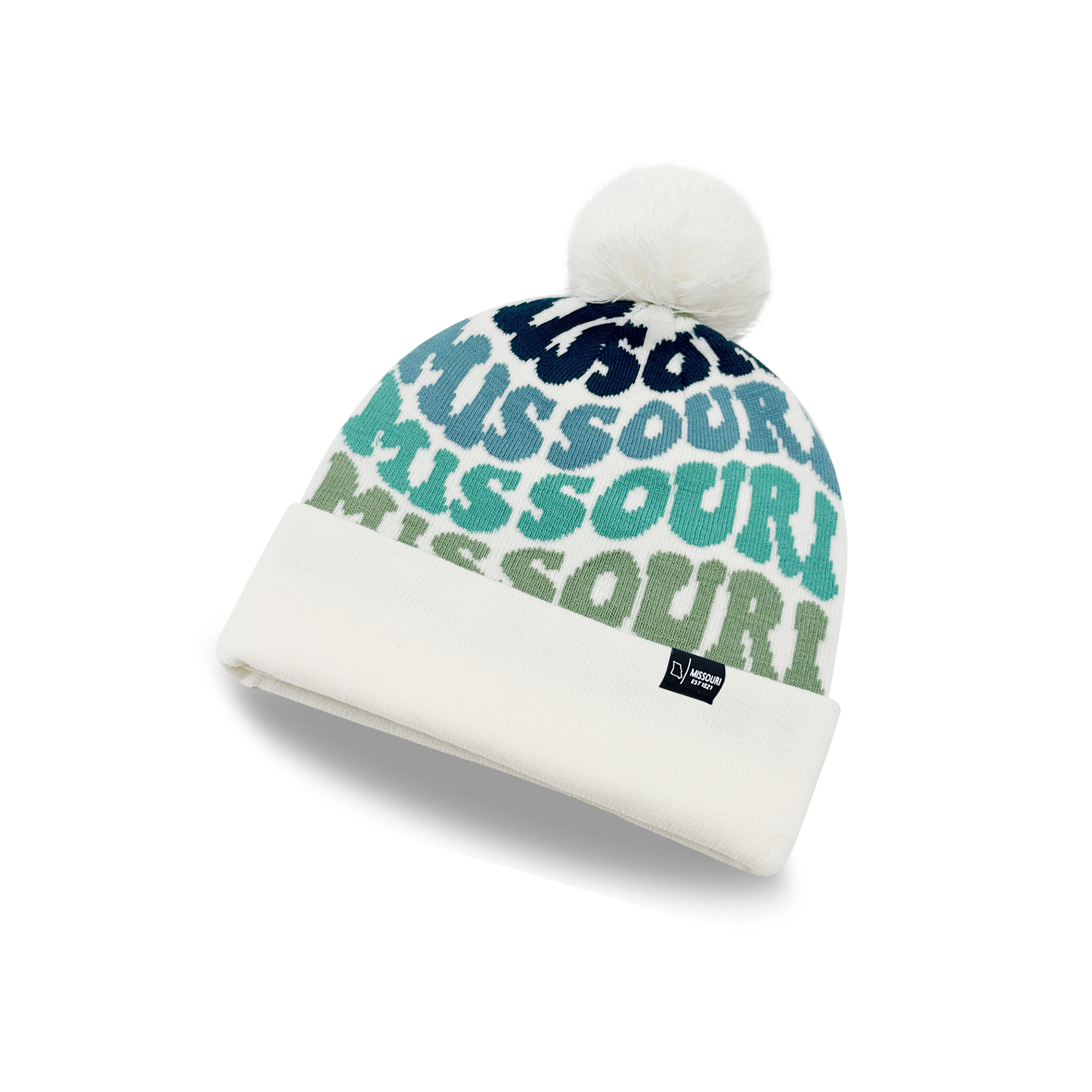 MISSOURI Colorful Pom Pom Beanie - Warm Knitted Winter Hat