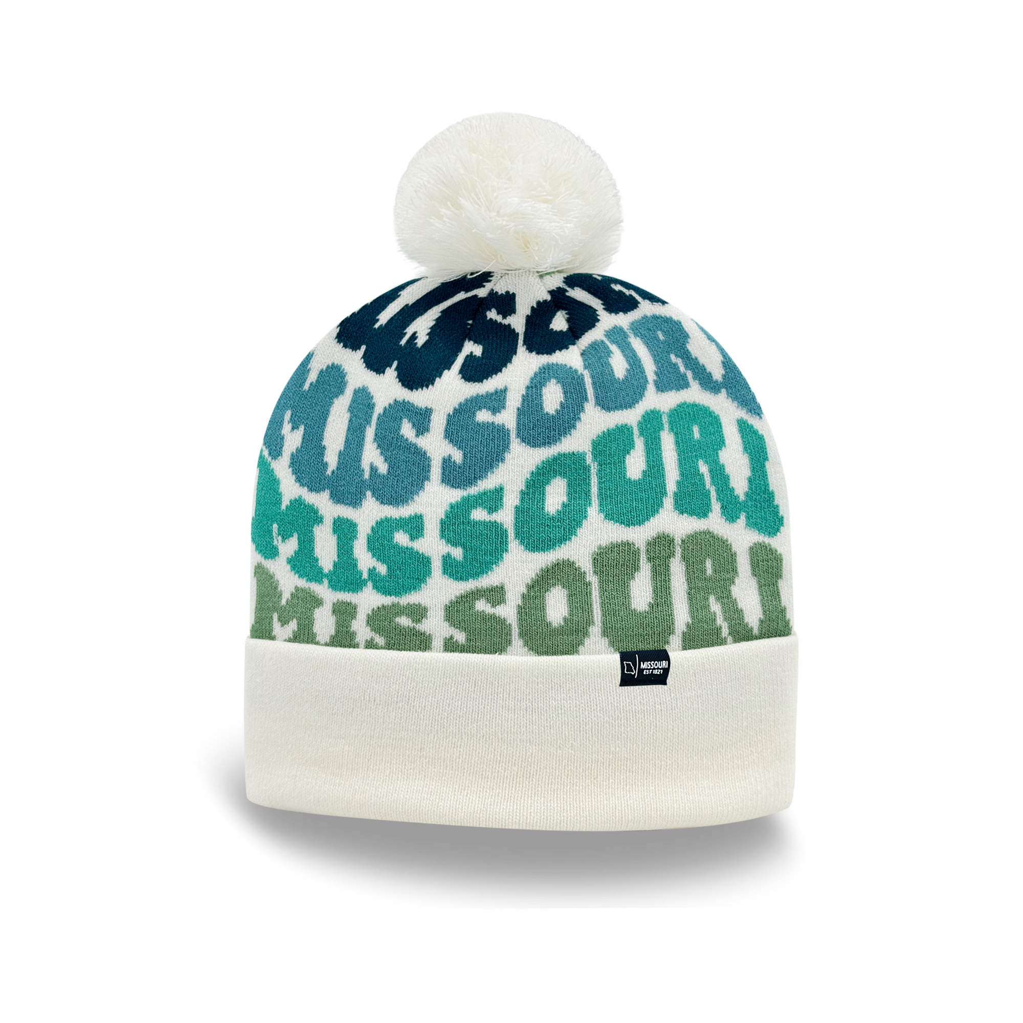 MISSOURI Colorful Pom Pom Beanie - Warm Knitted Winter Hat