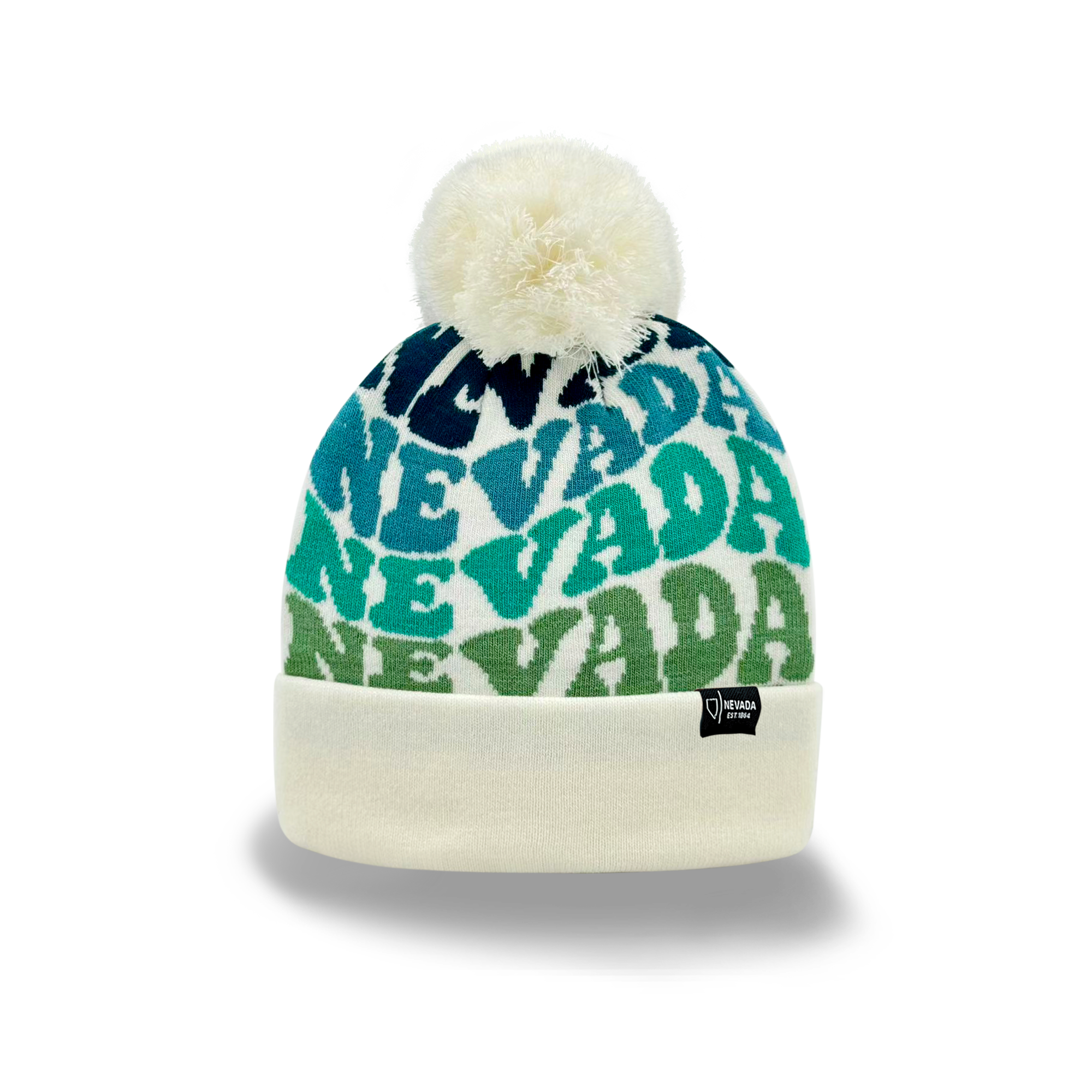 NEVADA Colorful Knit Pom Pom Beanie - Retro Warm Winter Hat