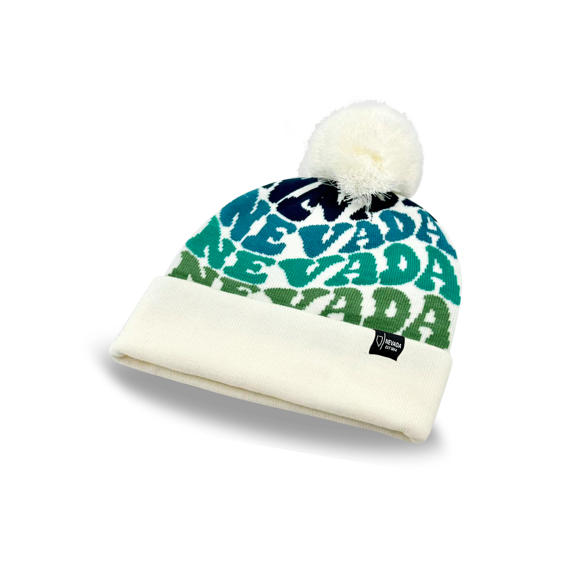NEVADA Colorful Knit Pom Pom Beanie - Retro Warm Winter Hat