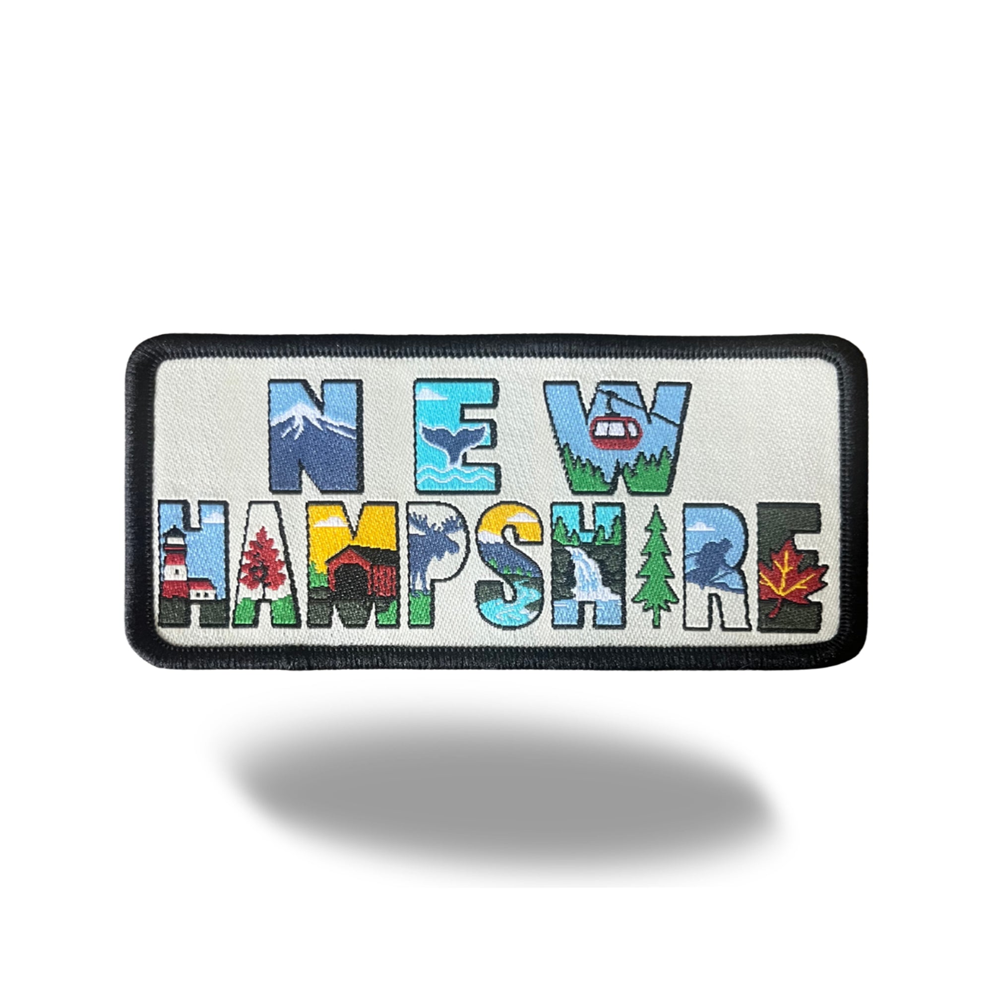 New Hampshire State Iron-on Embroidered Patch | USA Travel Souvenir Patch for Hats, Jackets & Backpacks