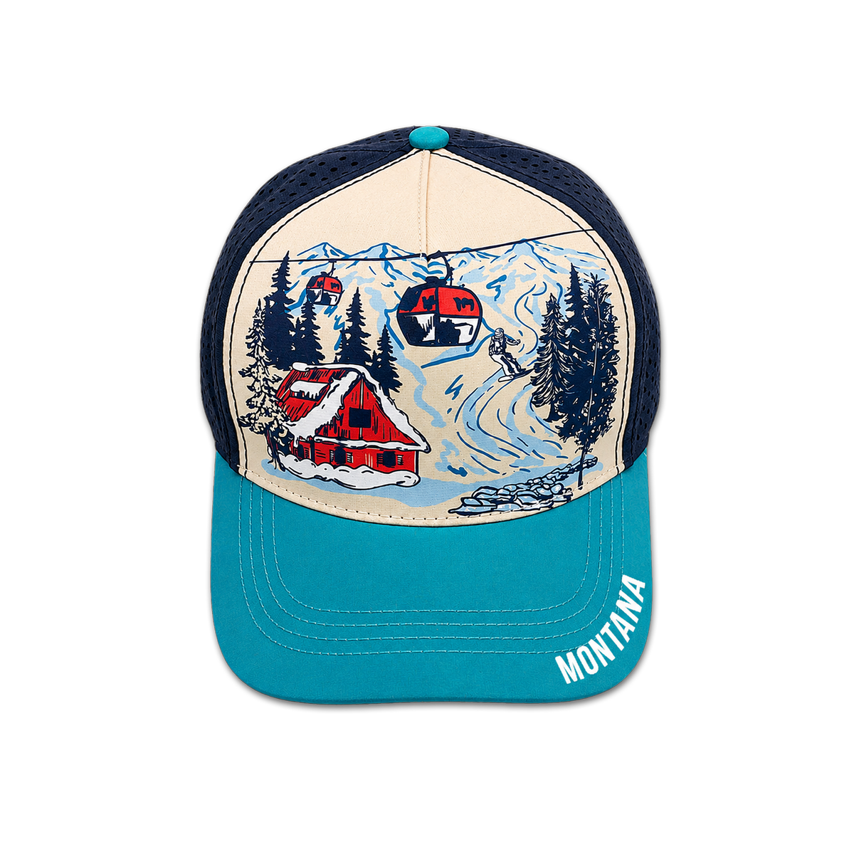Montana Graphic Print Performance Baseball Cap - Outdoor Adventure Hat