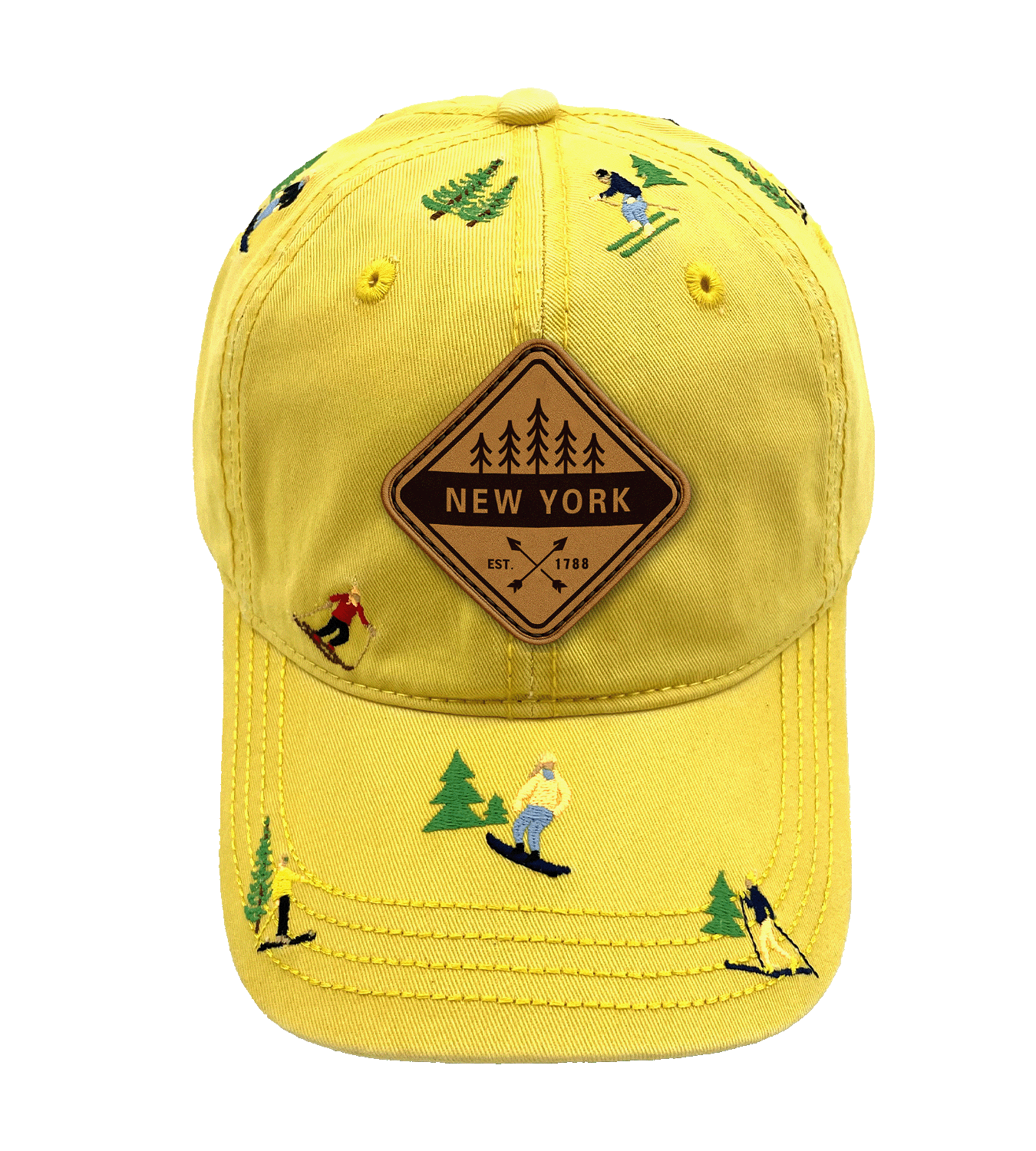 Lake Placid New York Snow Sports Embroidered Baseball Cap ¨C Skiing Winter Adventure Hat