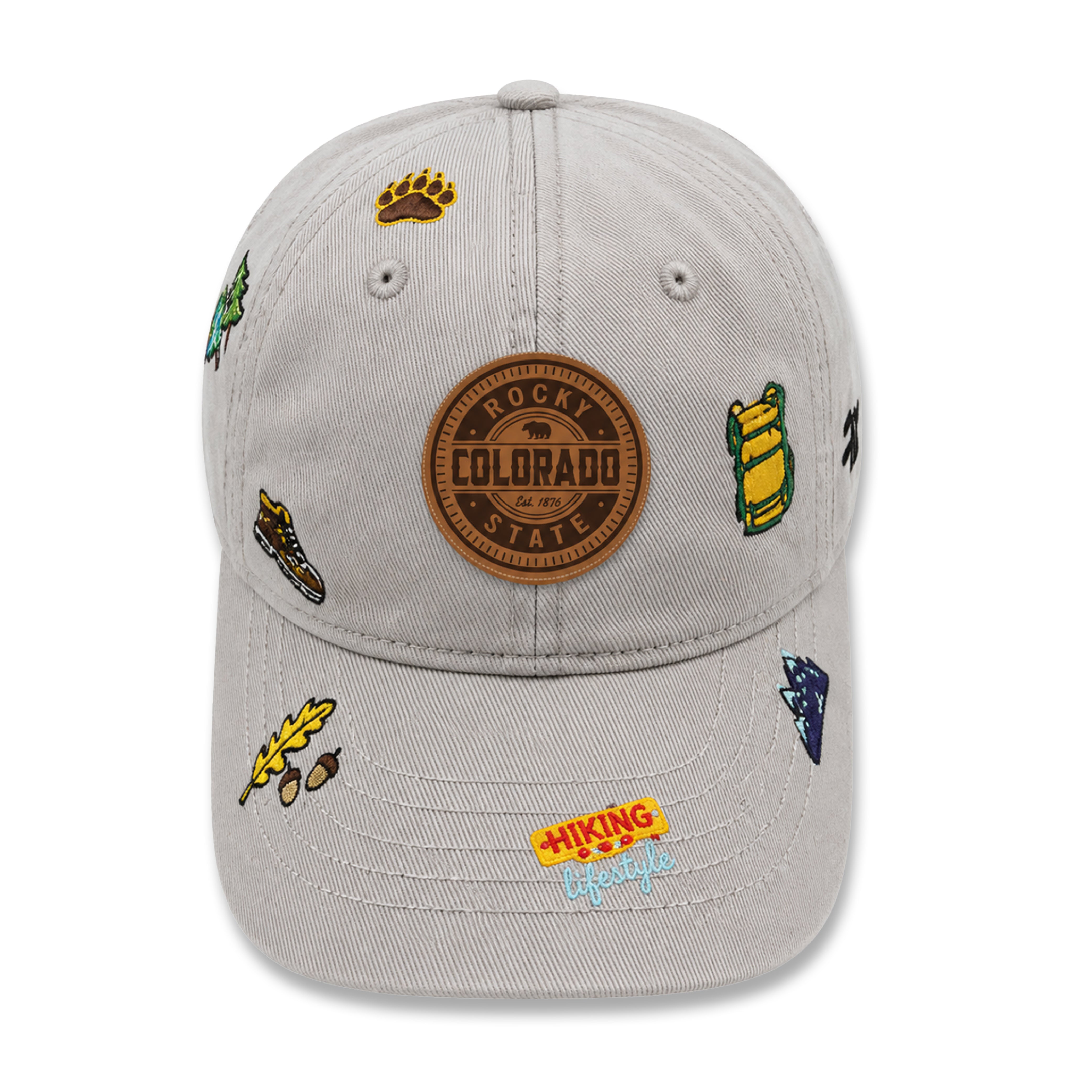 Colorado Rocky State Hiking Embroidered Baseball Cap