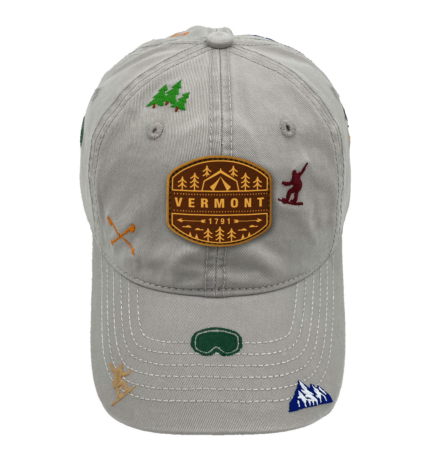 Stowe Vermont Embroidery Baseball Cap ¨C Winter Mountain Adventure Hat for Ski and Outdoor Lovers
