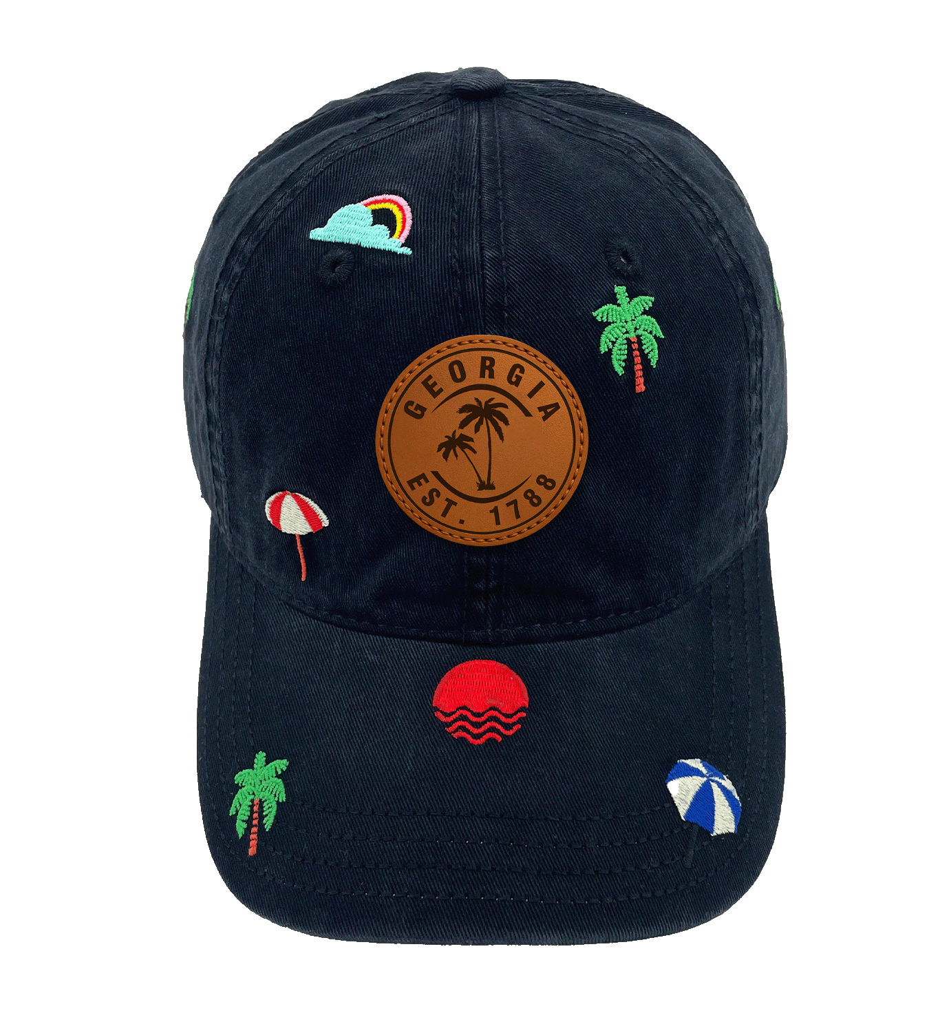 Georgia Embroidery Baseball Cap ¨C Vacation Beach Hat for Ocean and Sunshine Lovers