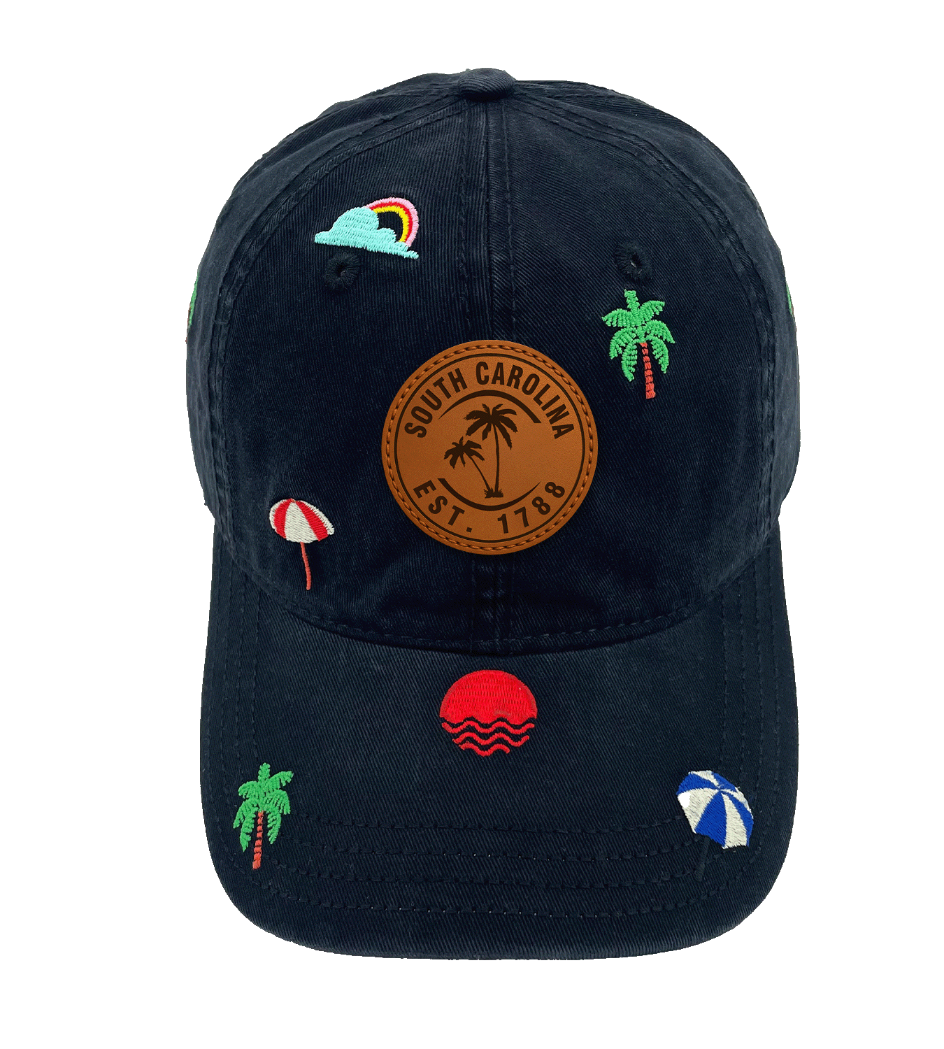South Carolina Embroidery Baseball Cap ¨C Vacation Beach Hat for Ocean and Sunshine Lovers