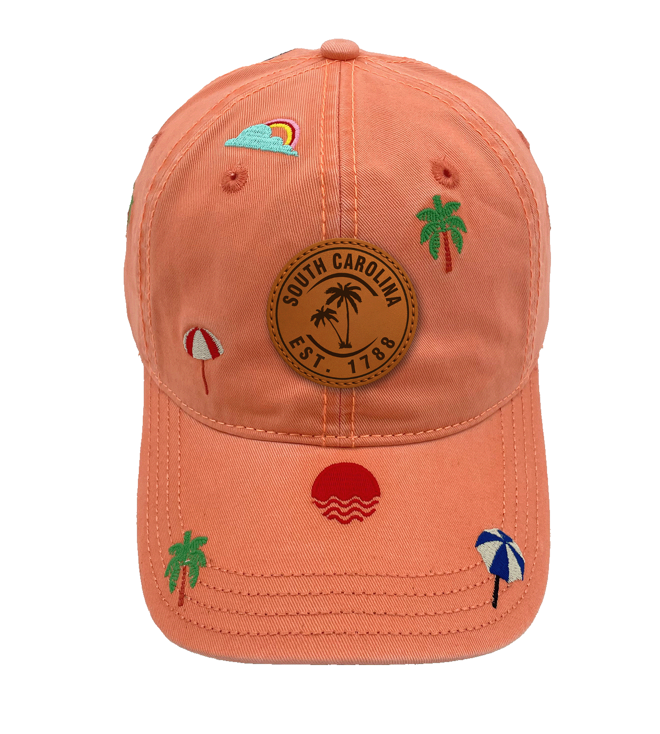 South Carolina Embroidery Baseball Cap ¨C Vacation Beach Hat for Ocean and Sunshine Lovers