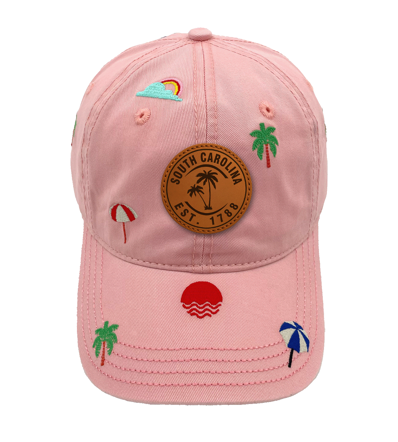 South Carolina Embroidery Baseball Cap ¨C Vacation Beach Hat for Ocean and Sunshine Lovers
