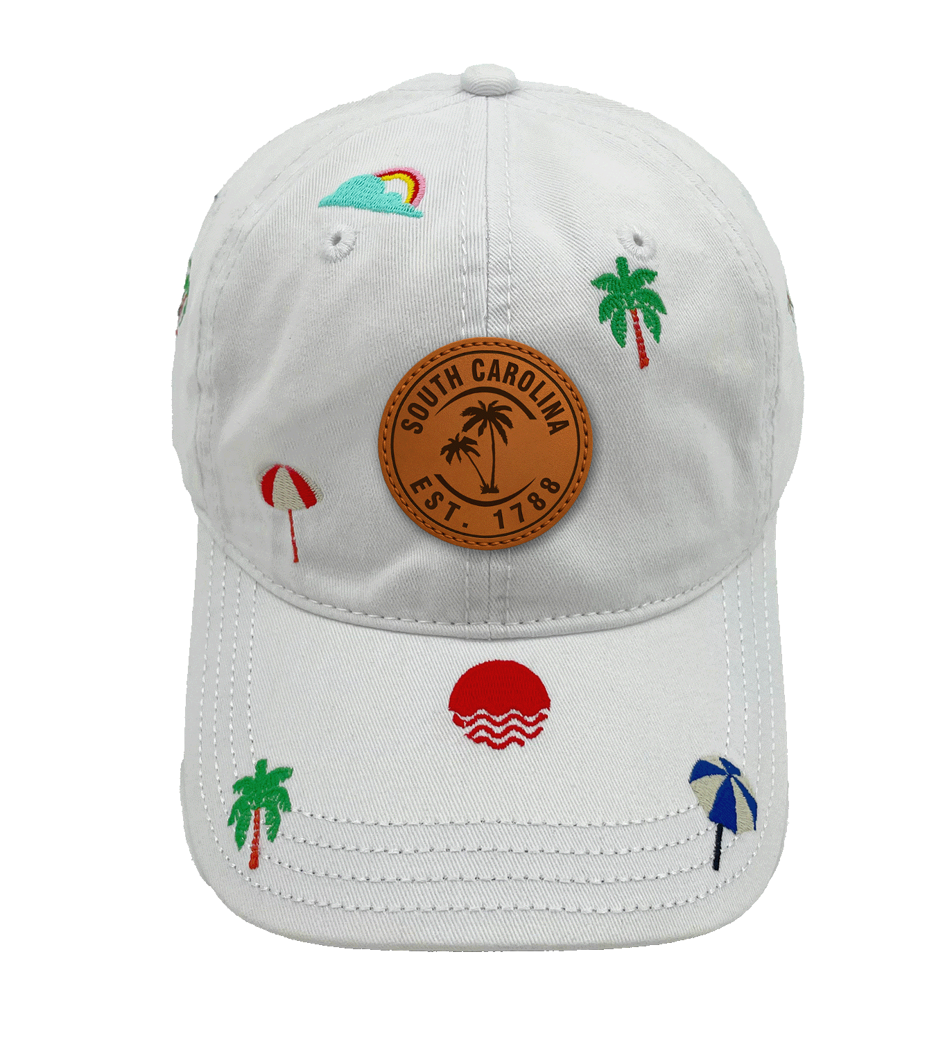 South Carolina Embroidery Baseball Cap ¨C Vacation Beach Hat for Ocean and Sunshine Lovers