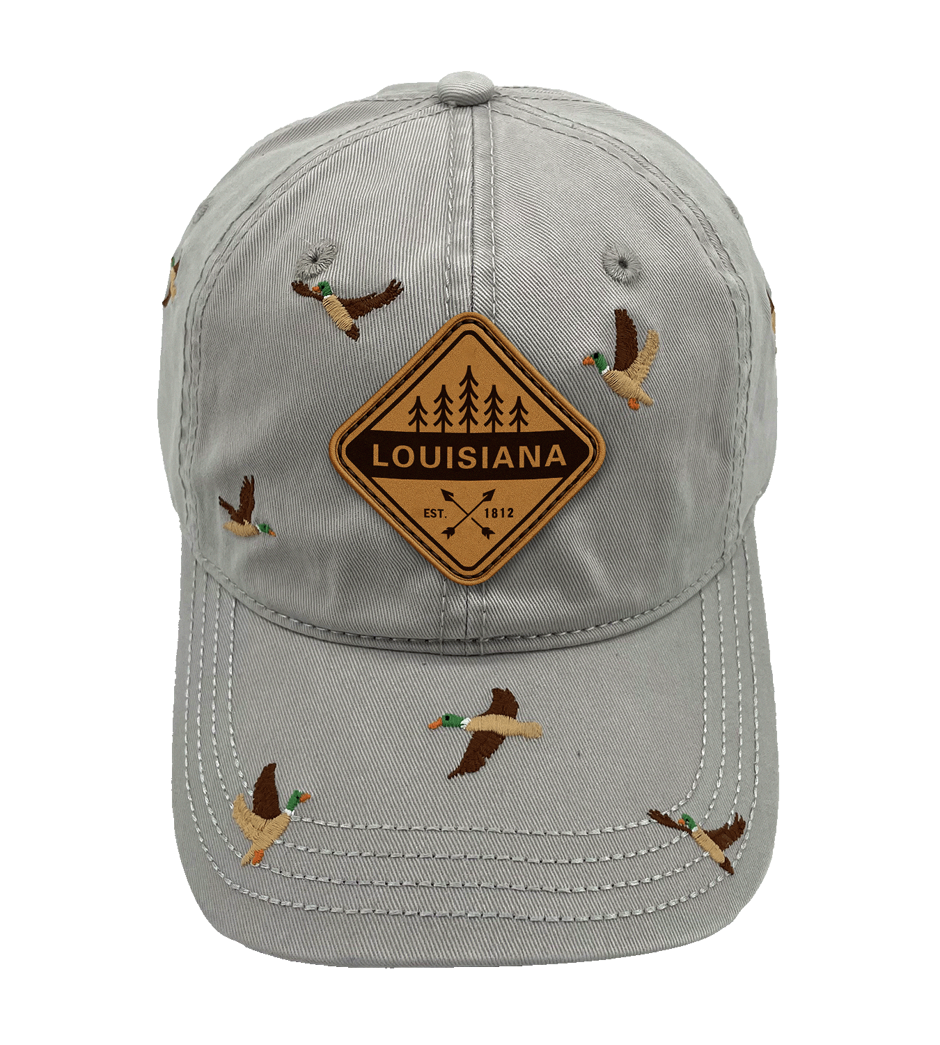 Louisiana Duck Embroidery Baseball Cap ¨C Vintage Outdoor Adventure Hat for Nature Lovers