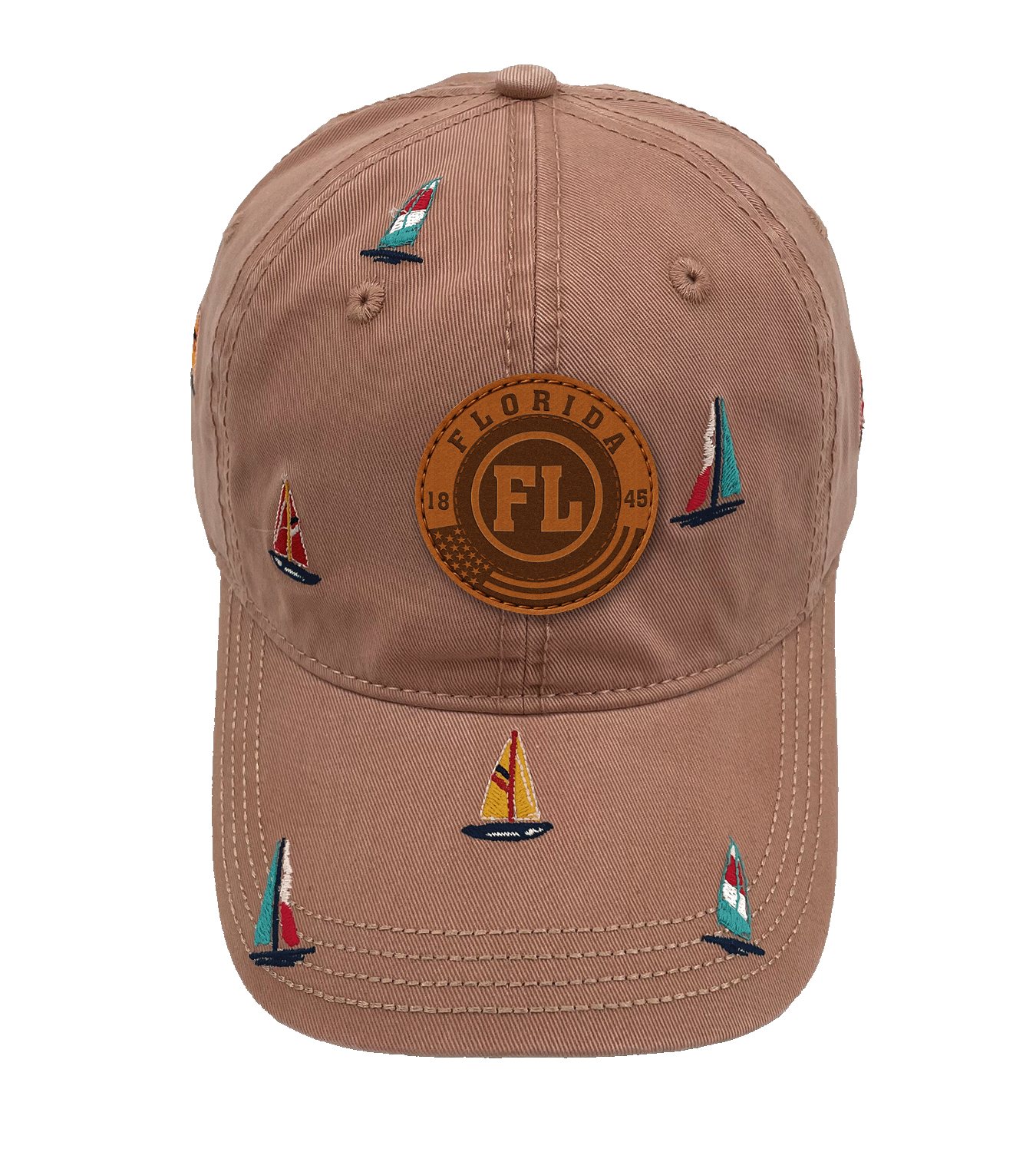 Florida Sailing Baseball Cap ¨C Coastal Embroidered Nautical Boat Hat for Beach Travel