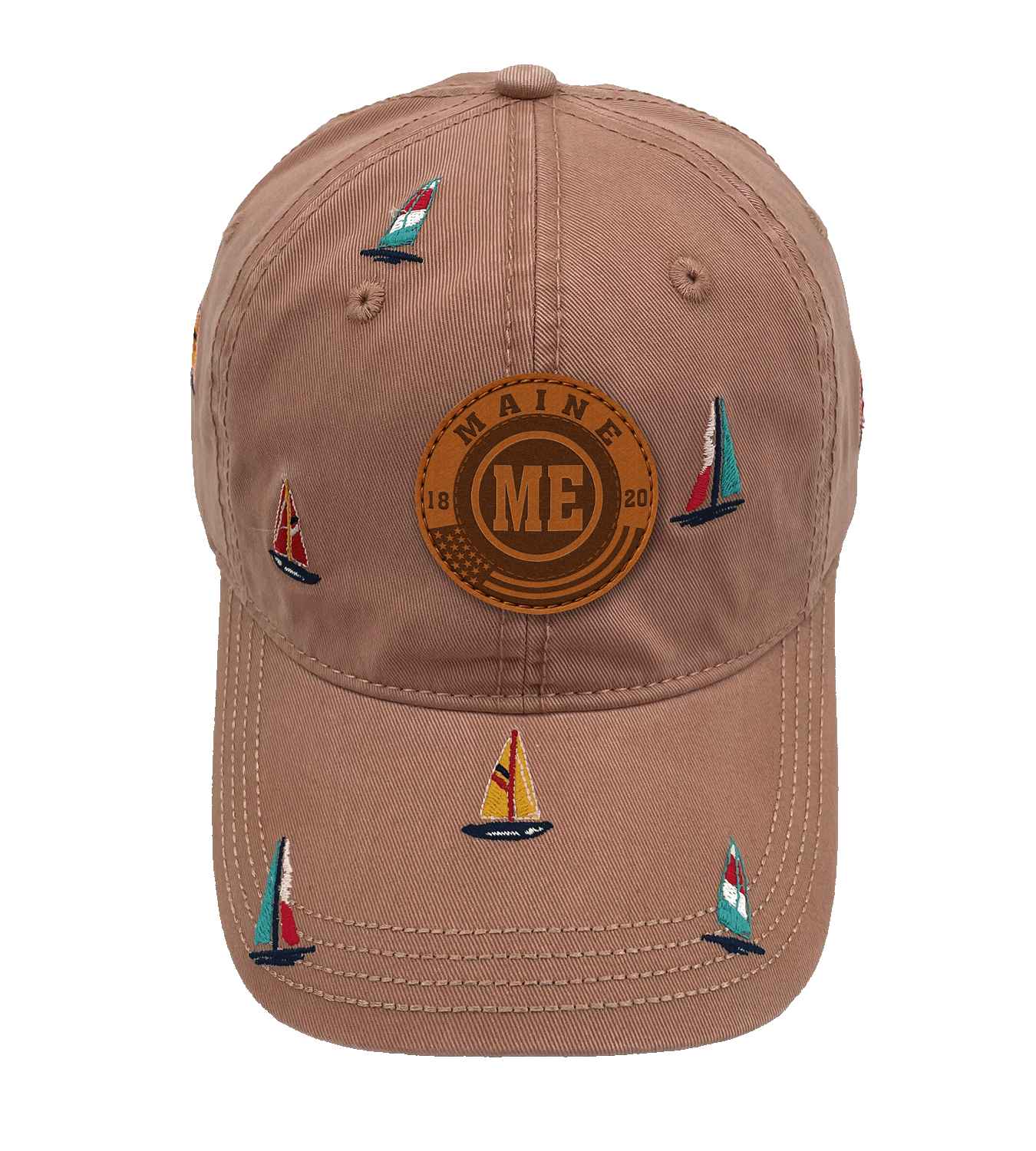 Maine Sailing Baseball Cap ¨C Coastal Embroidered Nautical Hat for Ocean Lovers